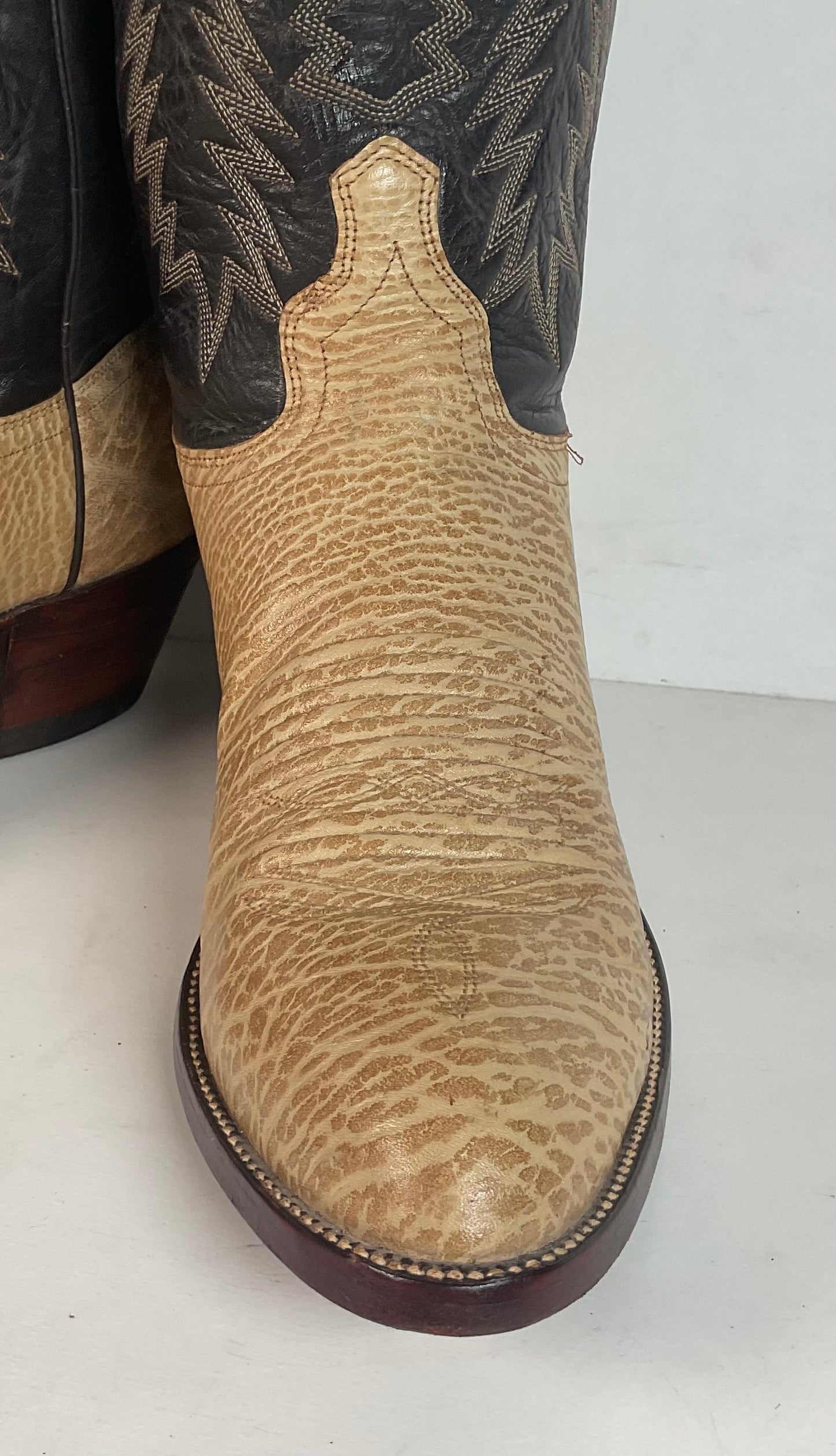 Vintage J Chisholm Tall Buckaroo Cowboy Boots 11 D USA Made Punchy