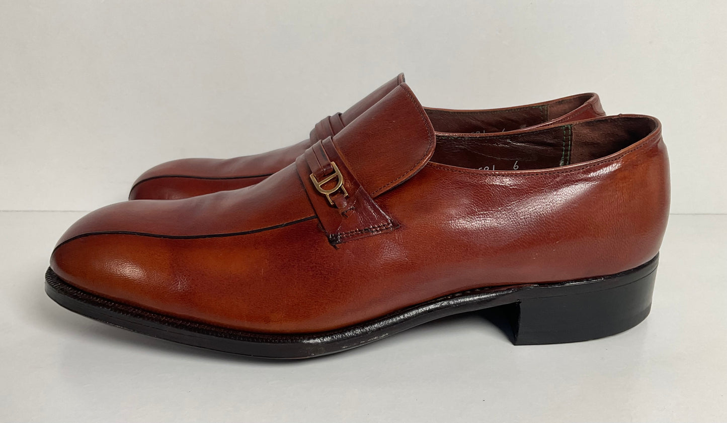 Vintage Florsheim Imperial Horsebit Loafers 9 C Burnished Brown