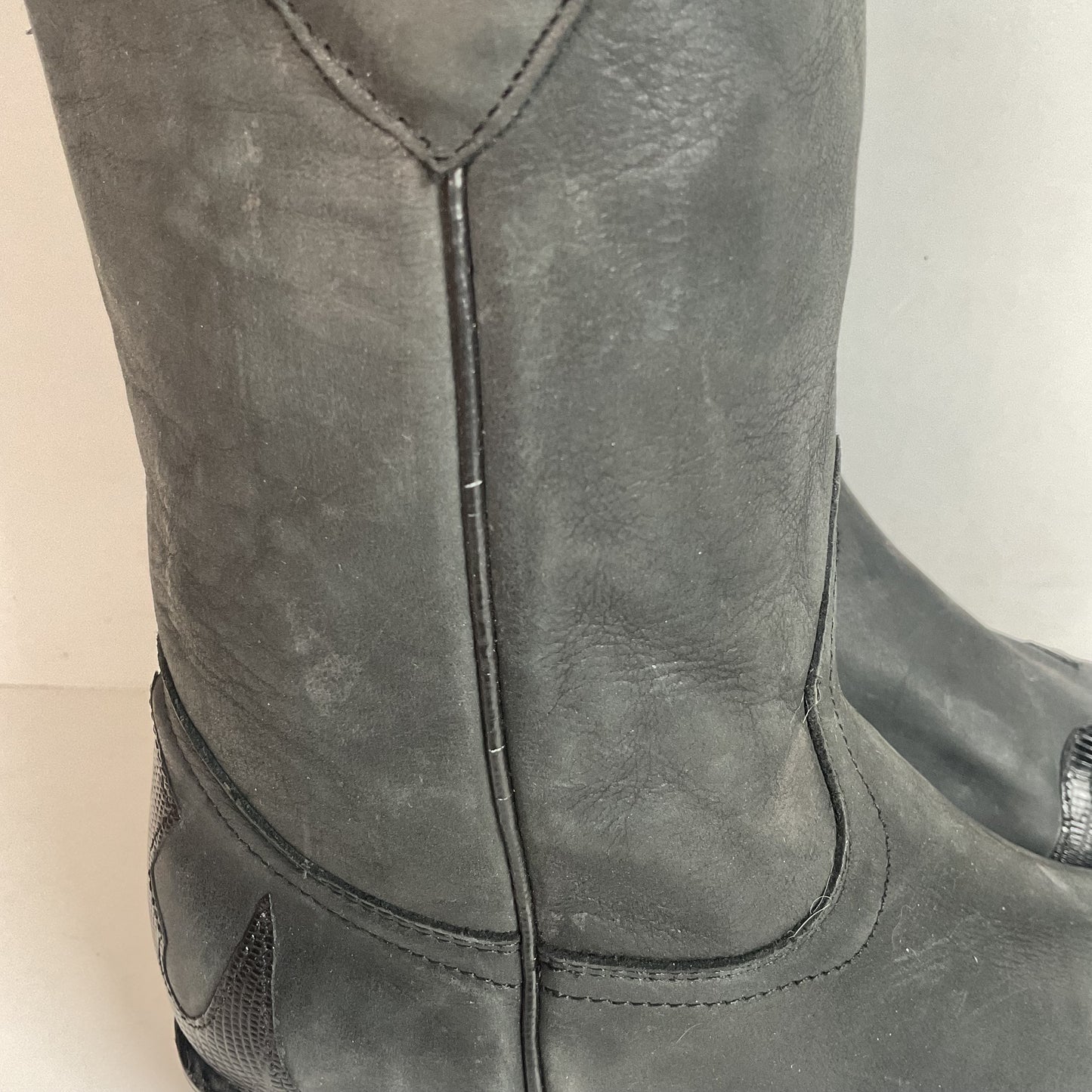 Los Altos Women’s Lizard Wingtip Cowgirl Boots 8 M Overlay