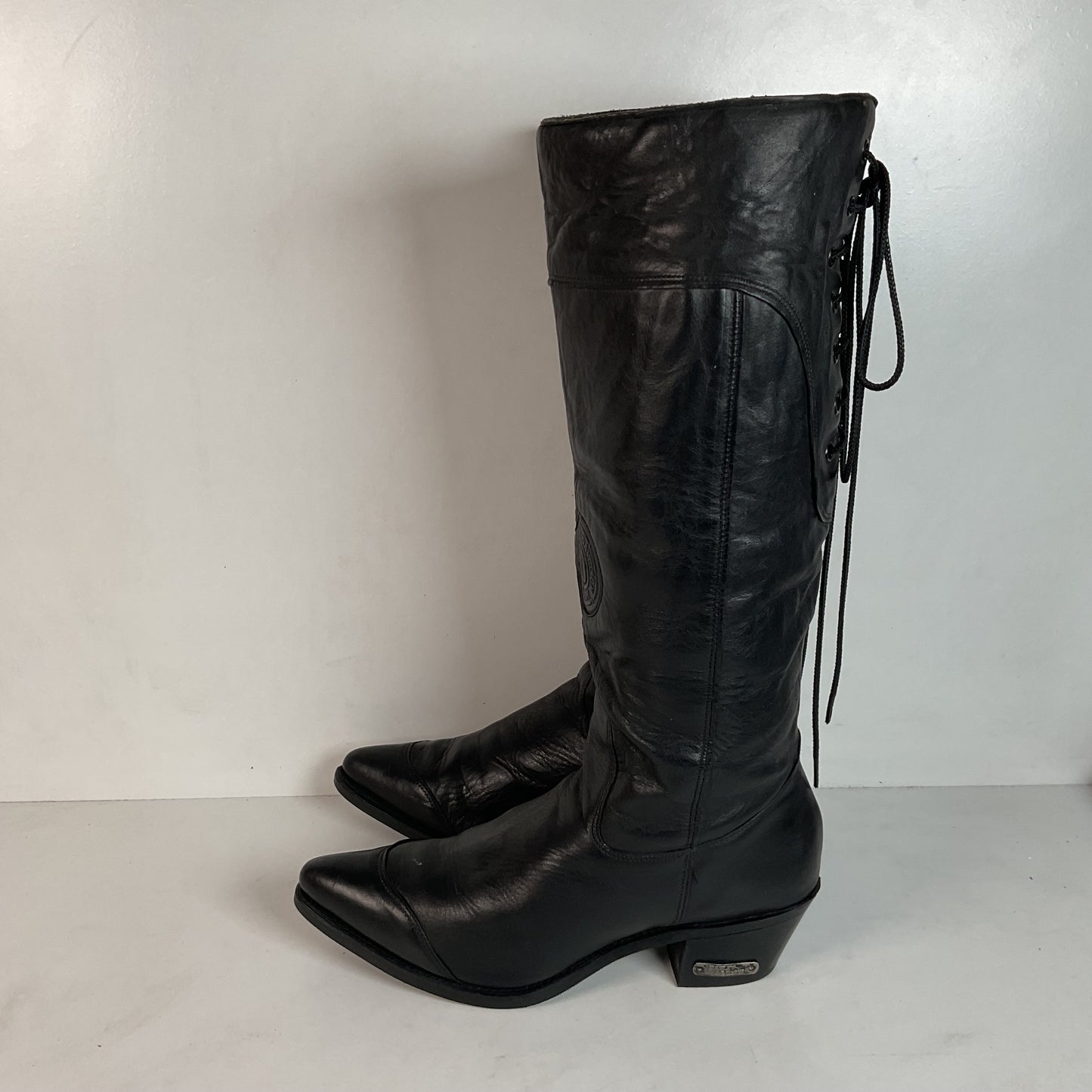 Vintage Women’s Harley Davidson Tall Lace Up Boots 10 M USA Made