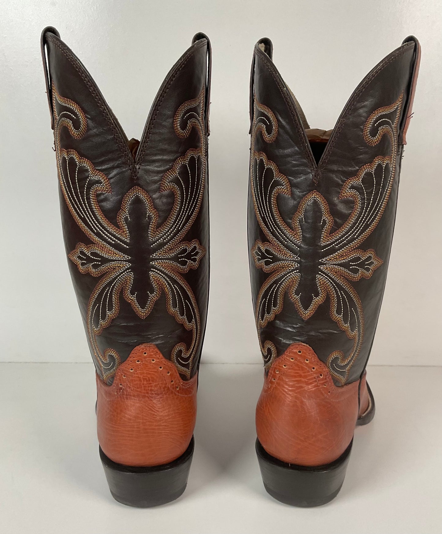 Hondo Spanish Shoulder Leather Cowboy Boots 9.5 D Style 9604