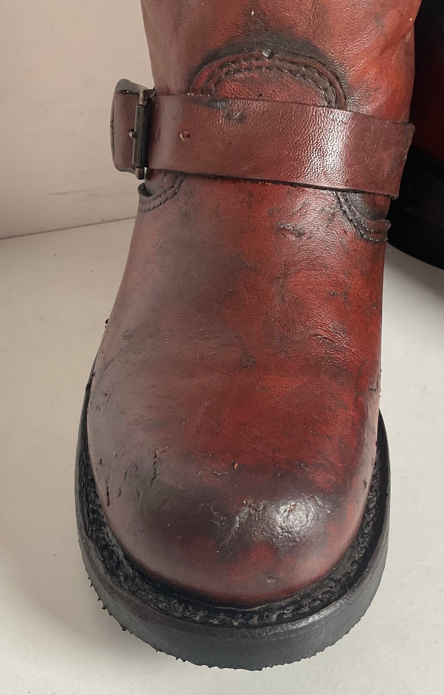 Frye Women’s 12R Redwood Engineer Boots 6 M 150th Anniversary USA Made Distressed