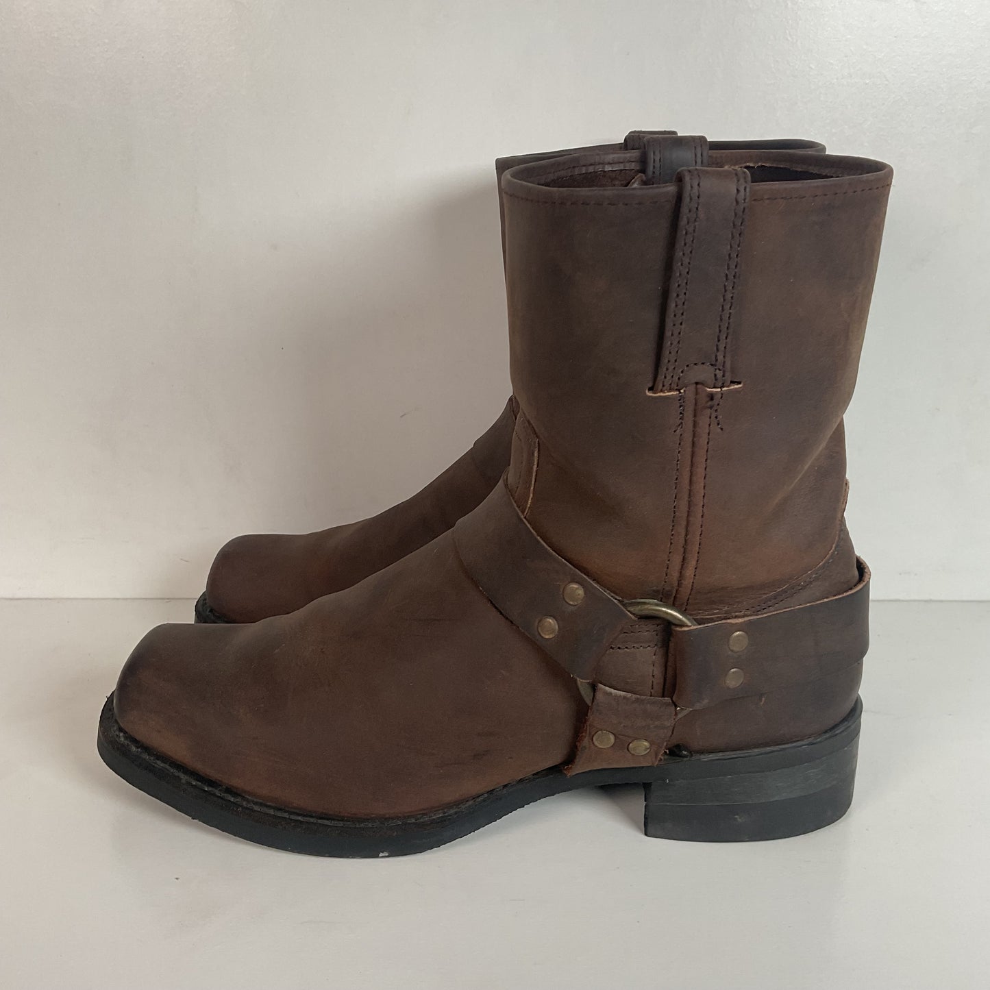 Frye Gaucho Harness Moto Boots 12 M Square Toe Style 87400 USA Made