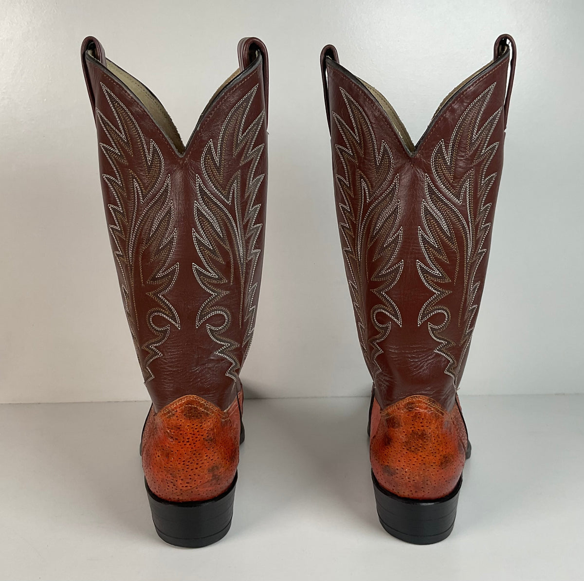 Vintage Longhorn Cowboy Boots | Exotic Wolf Fish | Men’s 9.5 D