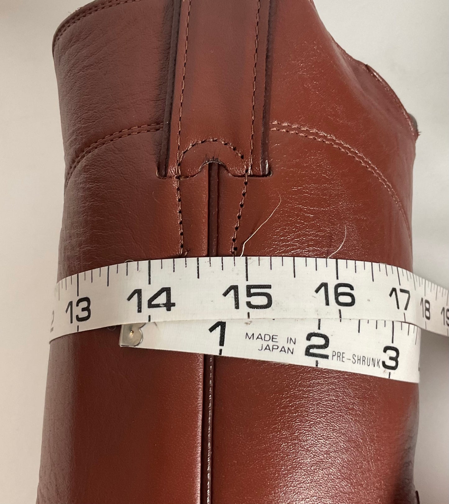 Vintage 1970s Justin Brown Cowgirl Roper Boots 8.5 B USA Made Calfskin