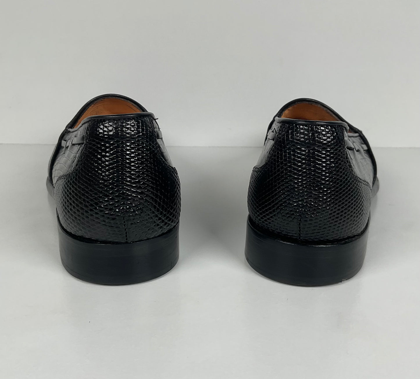Zelli Italia | Teju Lizard Tassel Loafers | Black | Men’s 9 M