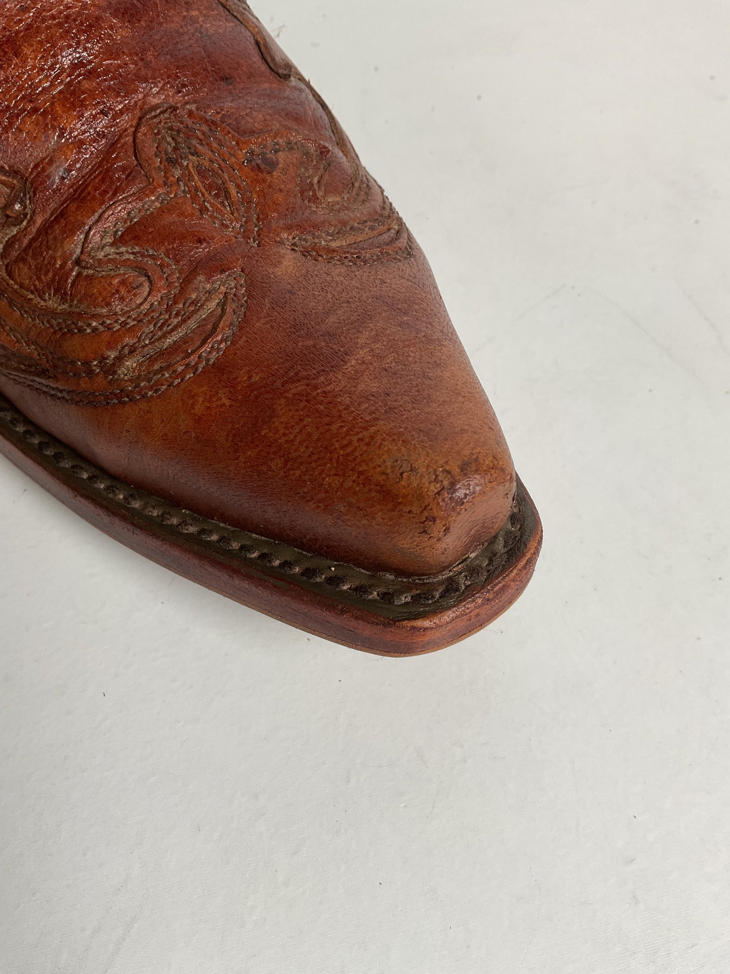 Corral Distressed Leather Thunderbird Cowgirl Boots 8.5 M Overlay Tall