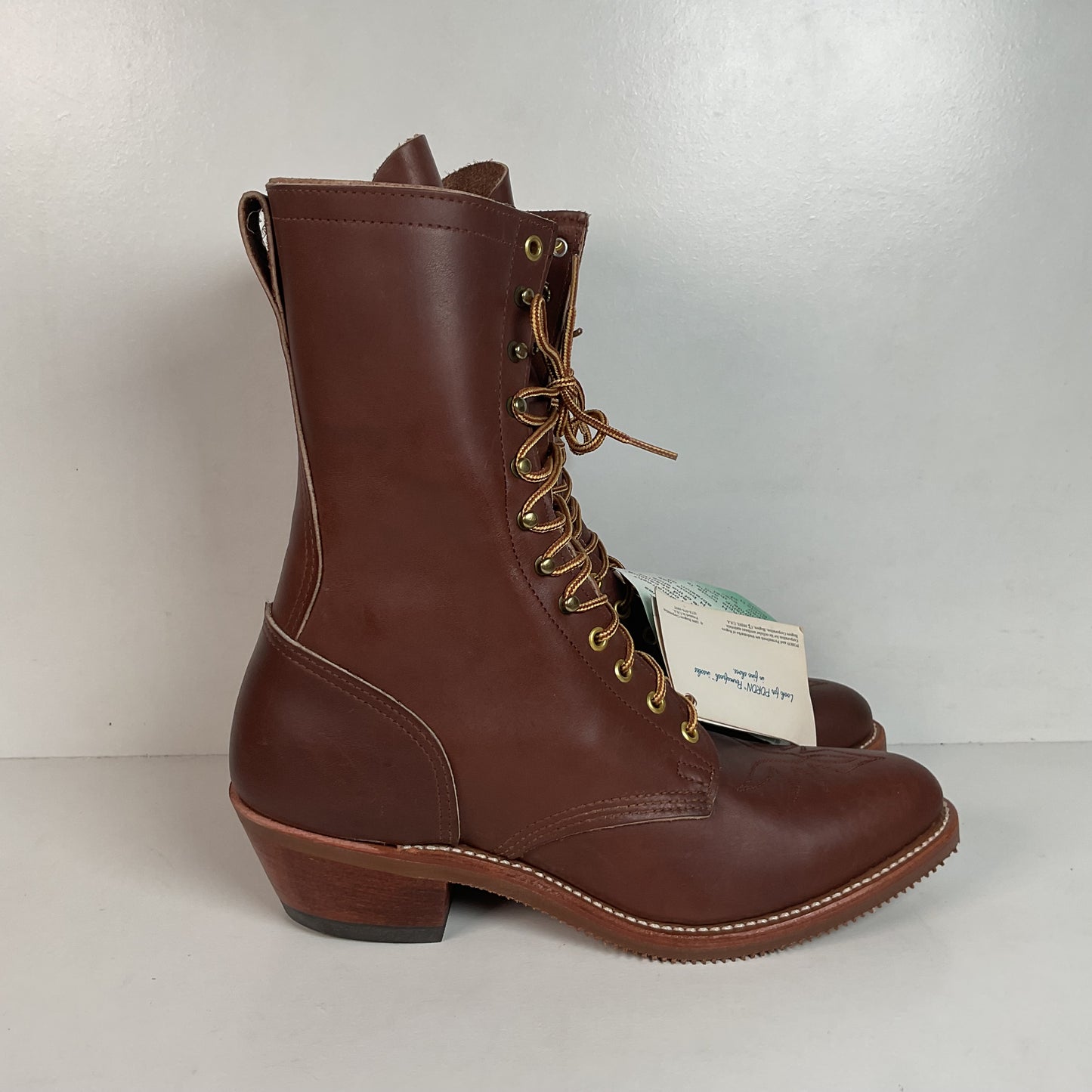 Vintage Double H Kiltie Packer Boots 10.5 D USA Made
