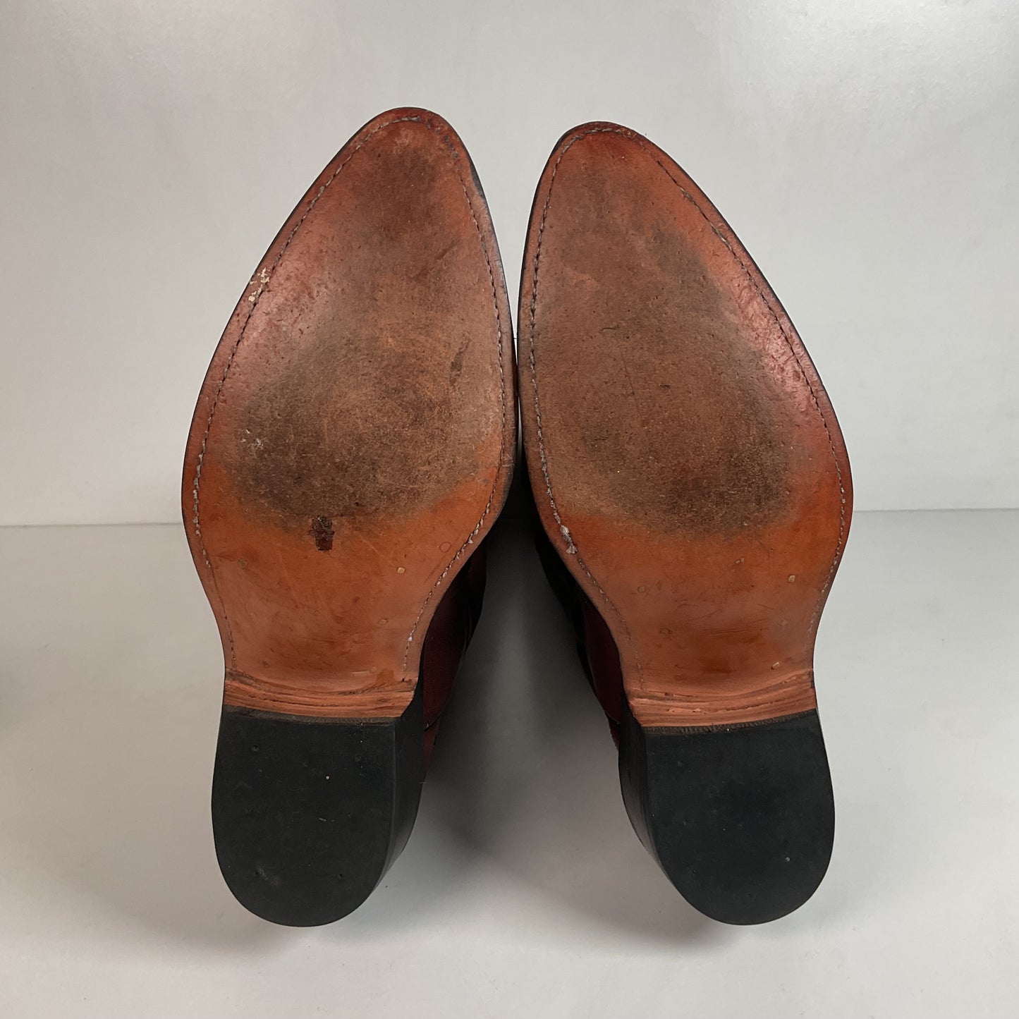 Vintage Stewart Boot Company Tall Cowgirl Boots 10 Narrow Romero Cloth Pulls