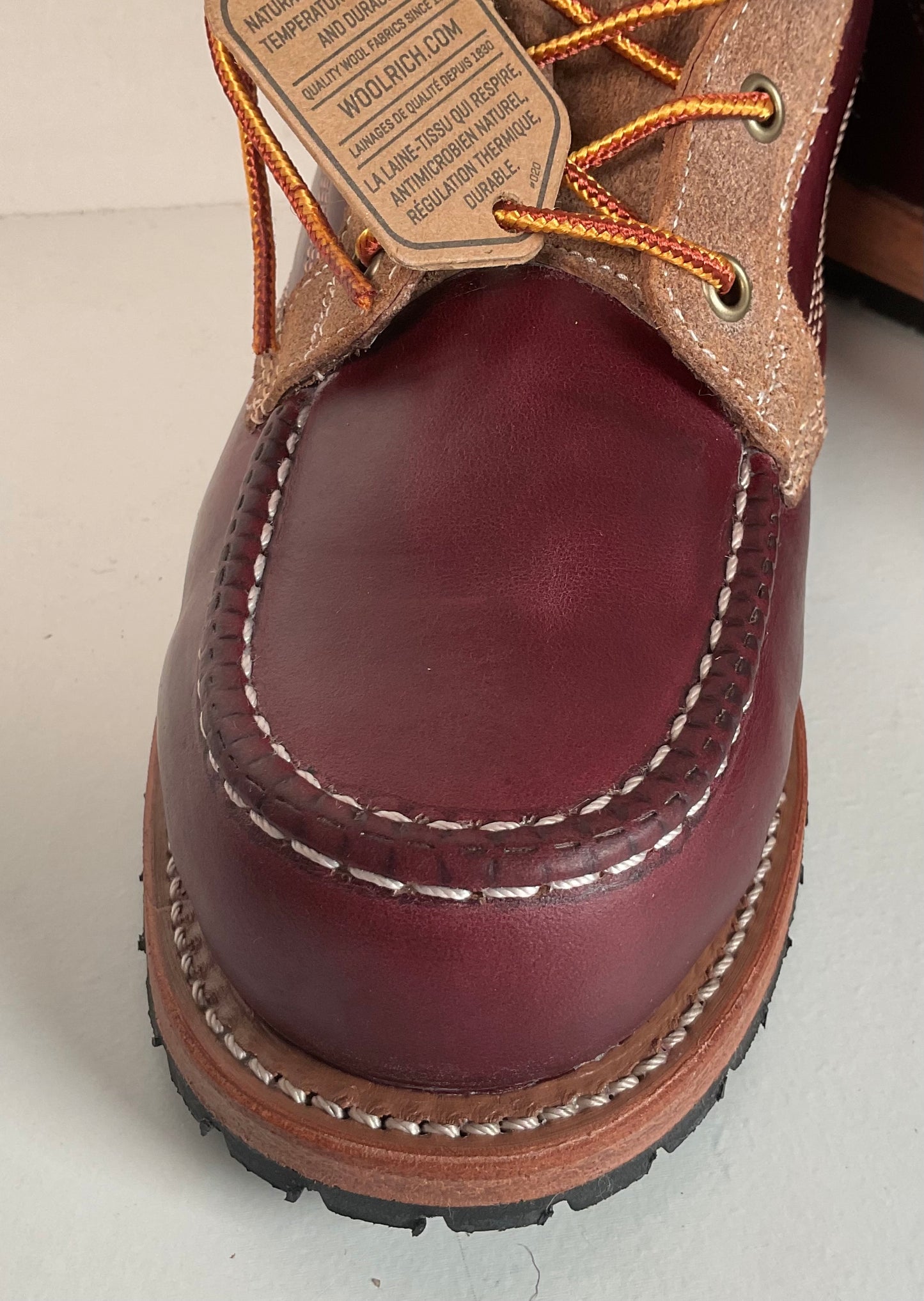 Woolrich Woodsman Moc Toe Boots 10 D USA Made Tobacco