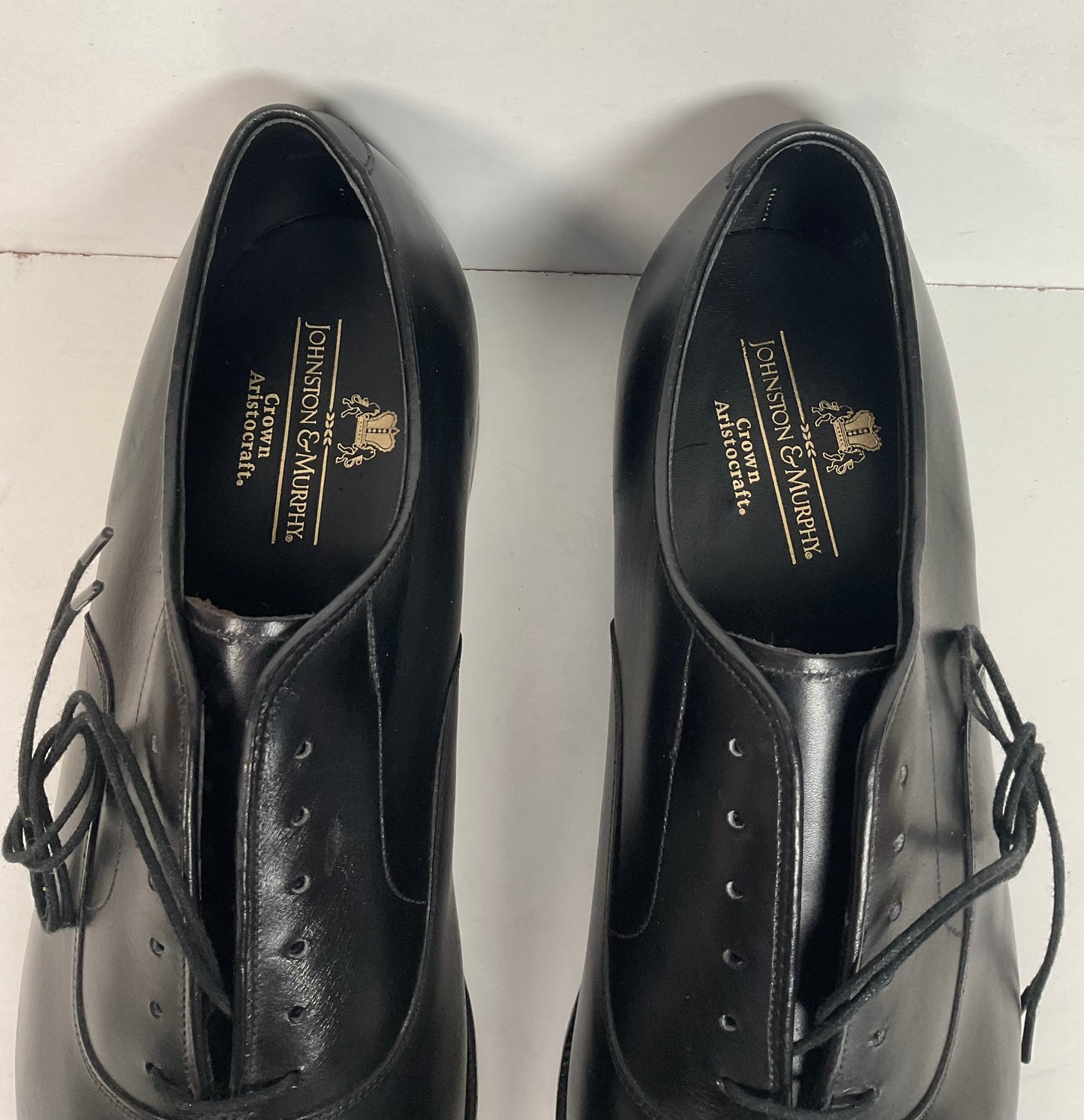 Vintage Johnston Murphy Cap Toe Oxford Shoes 11 D USA Made Crown Aristocraft