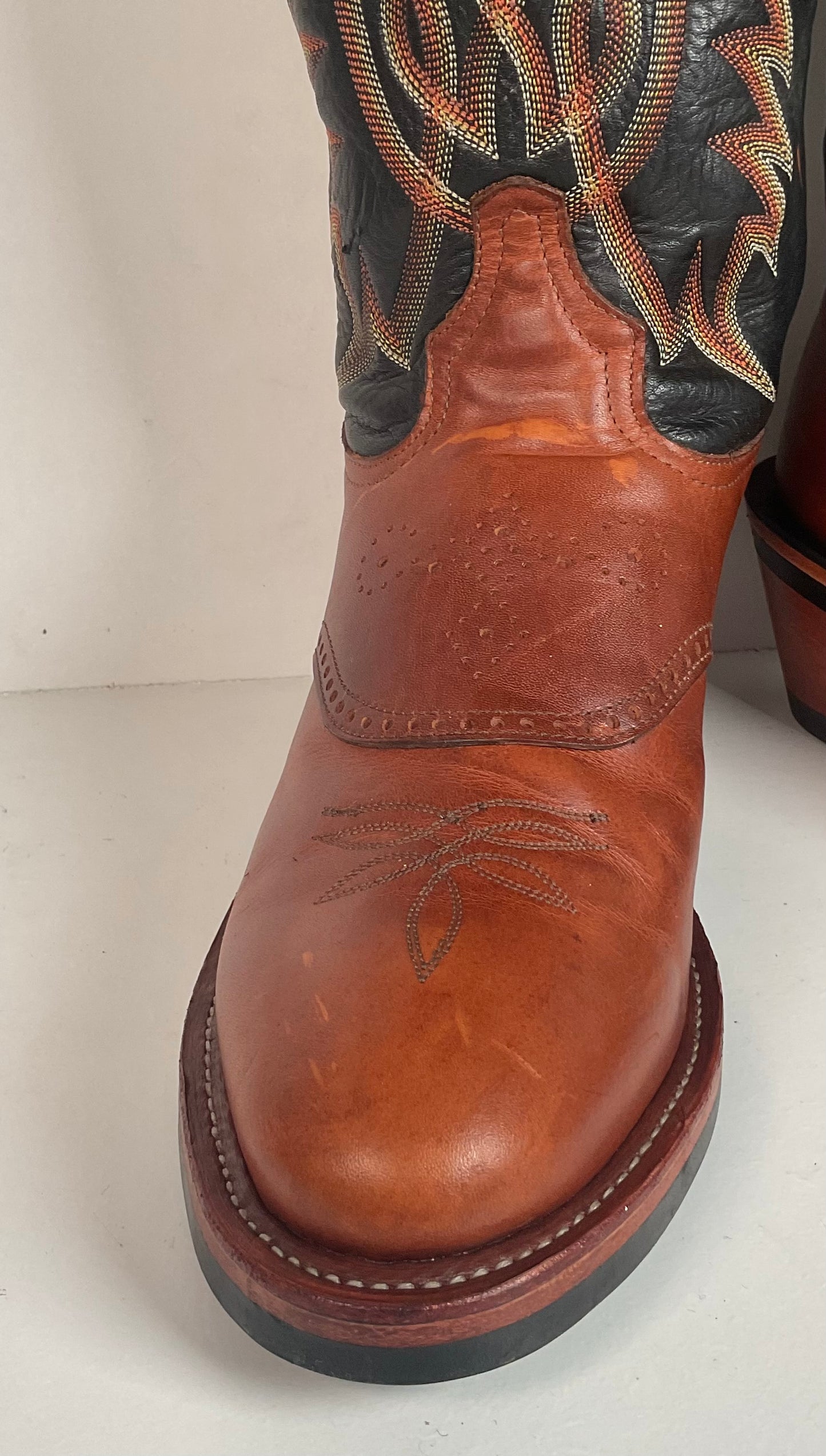 Tony Lama Renegade Buckaroo Cowboy Boots 11 D USA Made