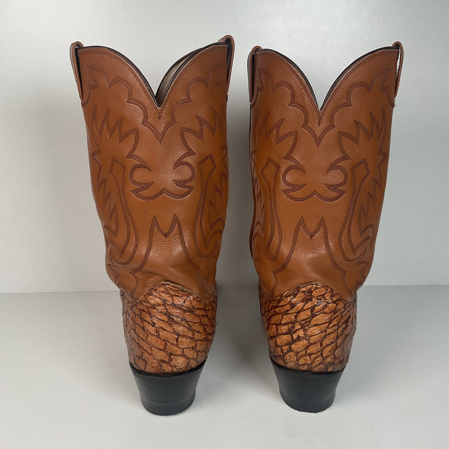Vintage Olathe Sea Bass Cowboy Boots | Exotic | USA Made | 13 EE