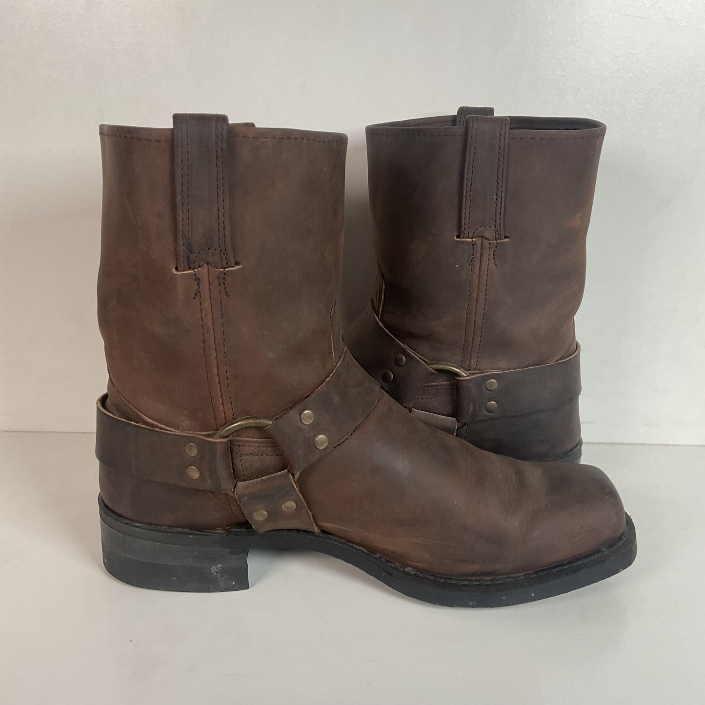Frye Gaucho Harness Moto Boots 12 M Square Toe Style 87400 USA Made