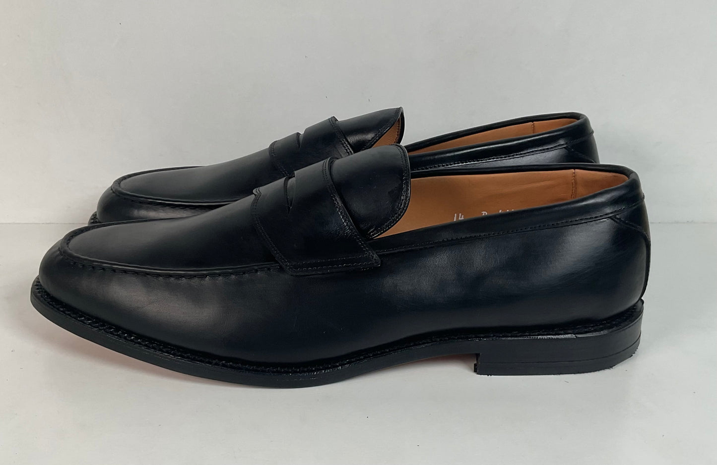 Allen Edmonds Hinsdale Penny Loafers 14 D USA Made Black Calfskin
