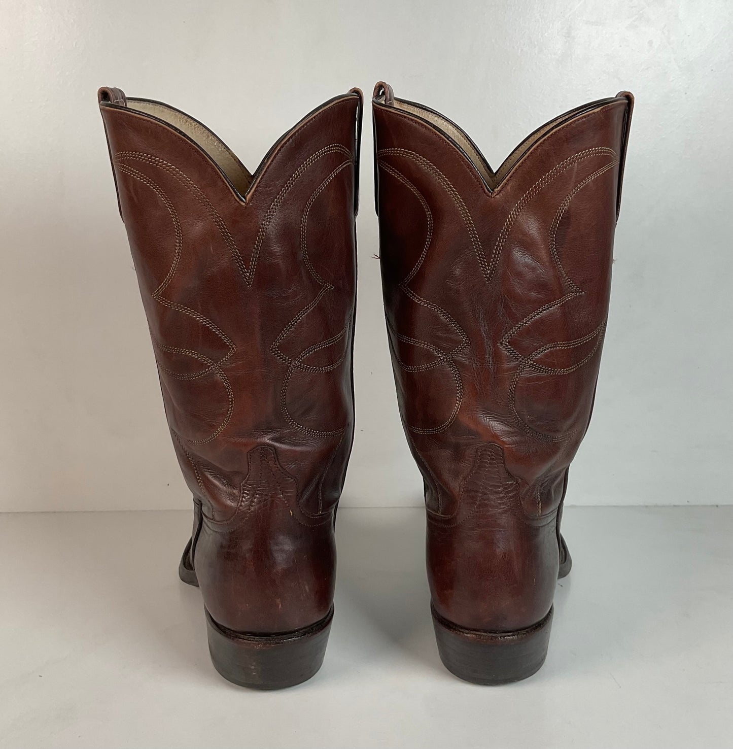 Vintage Rocky Carroll Custom Cowgirl Boots 8-8.5 Texas Americana