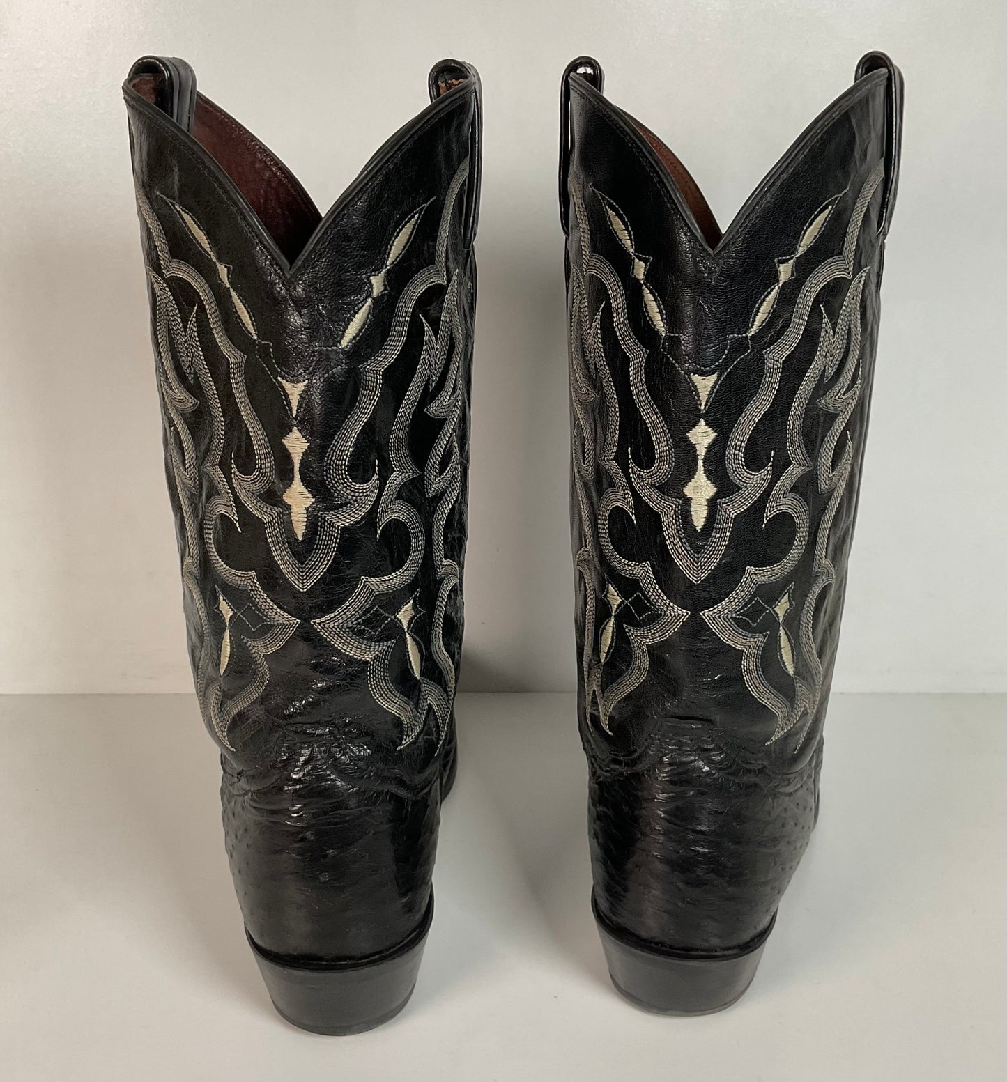 Vintage Tony Lama Bonham Exotic Smooth Ostrich 13 D USA Made