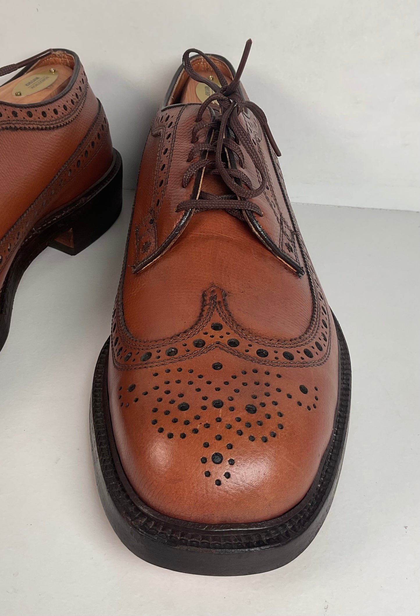 Vintage 1970s Nettleton Longwing Derby Shoes 8.5 D USA Made
