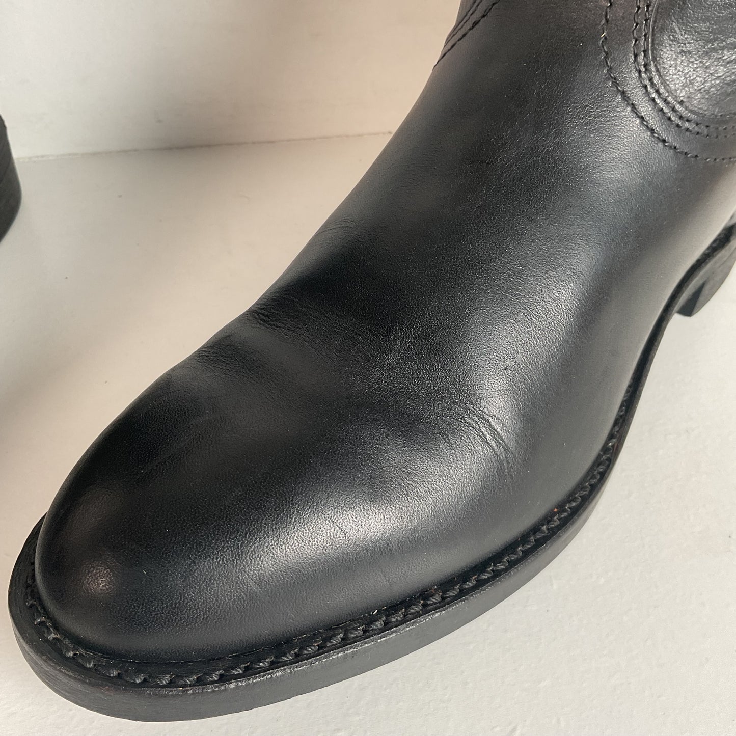 Frye Pull On Motorcycle Boots Men’s 8.5 M | Women’s 9.5 USA Made Soft Toe Roper