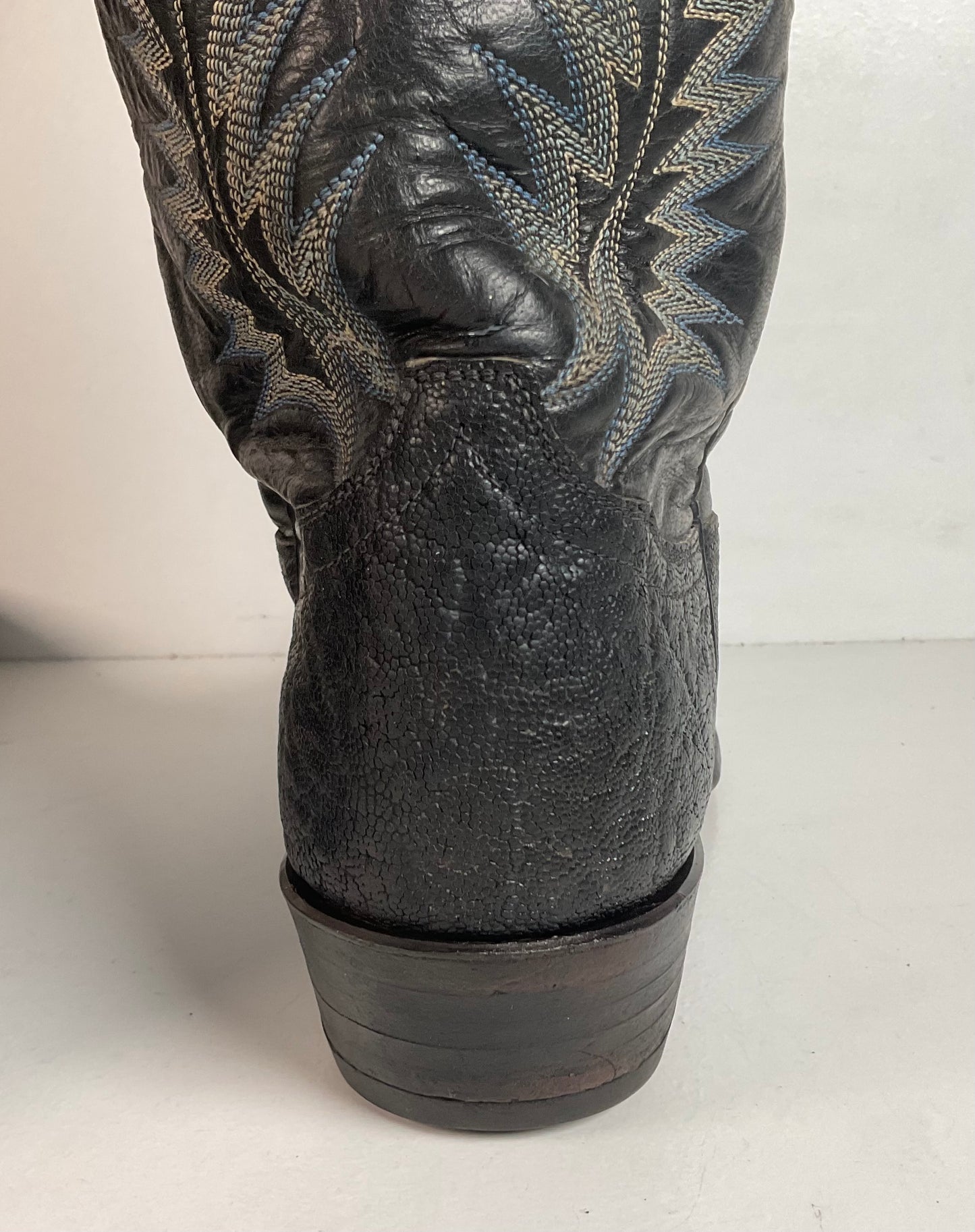 Vintage Tony Lama Gold Label Elephant Boots 10 D USA Made Exotic