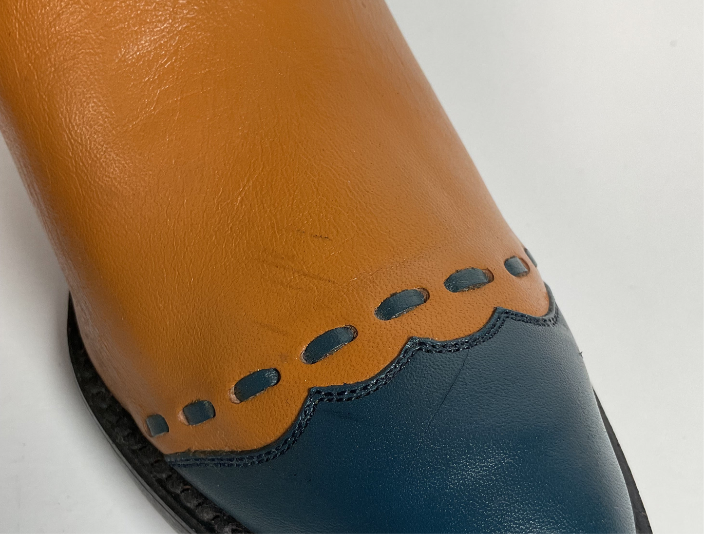 Women’s Ben Miller Tall Cowgirl Boots 6 B Handmade Tooled Overlay