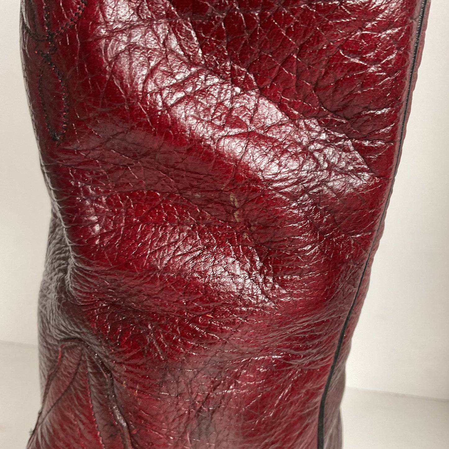 Vintage Larry Mahan Oxblood Cowboy Boots | Soft Buckskin | Men’s 10.5 EE