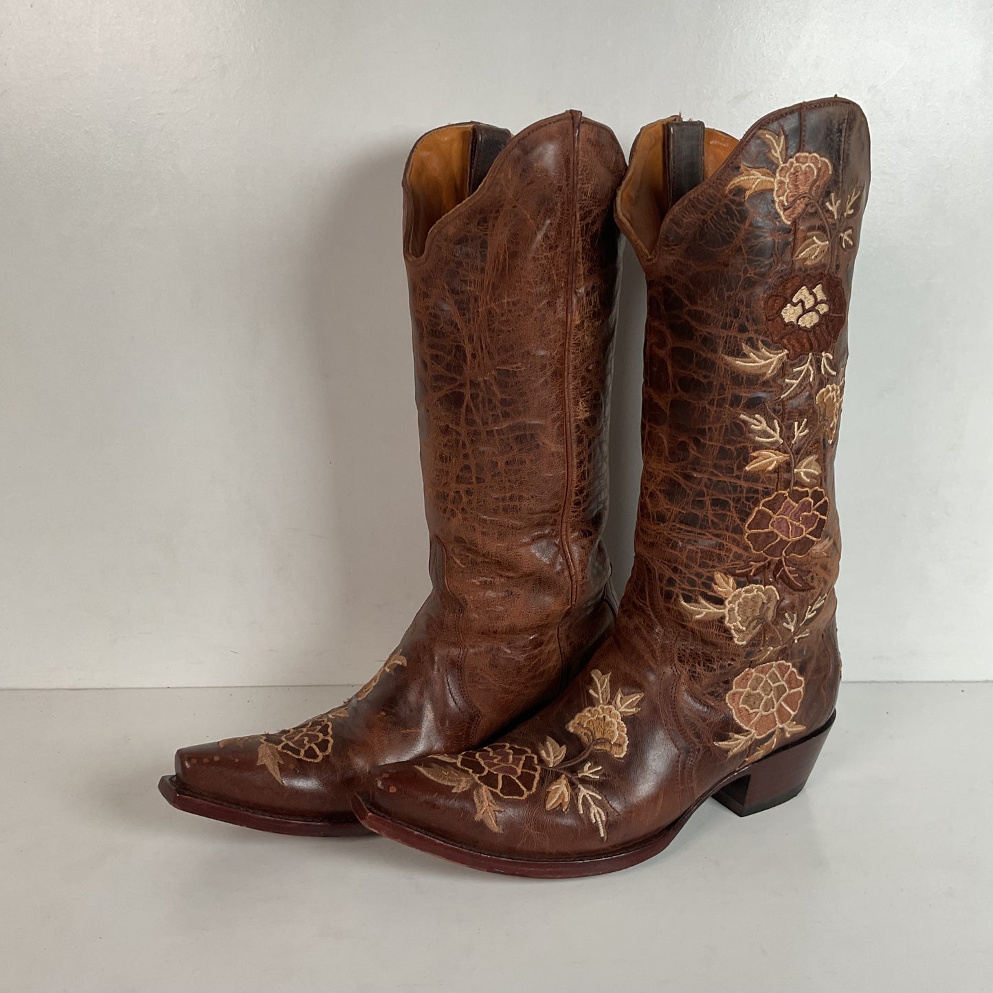 Old Gringo Brown Wildflower Cowgirl Boots 6.5 B