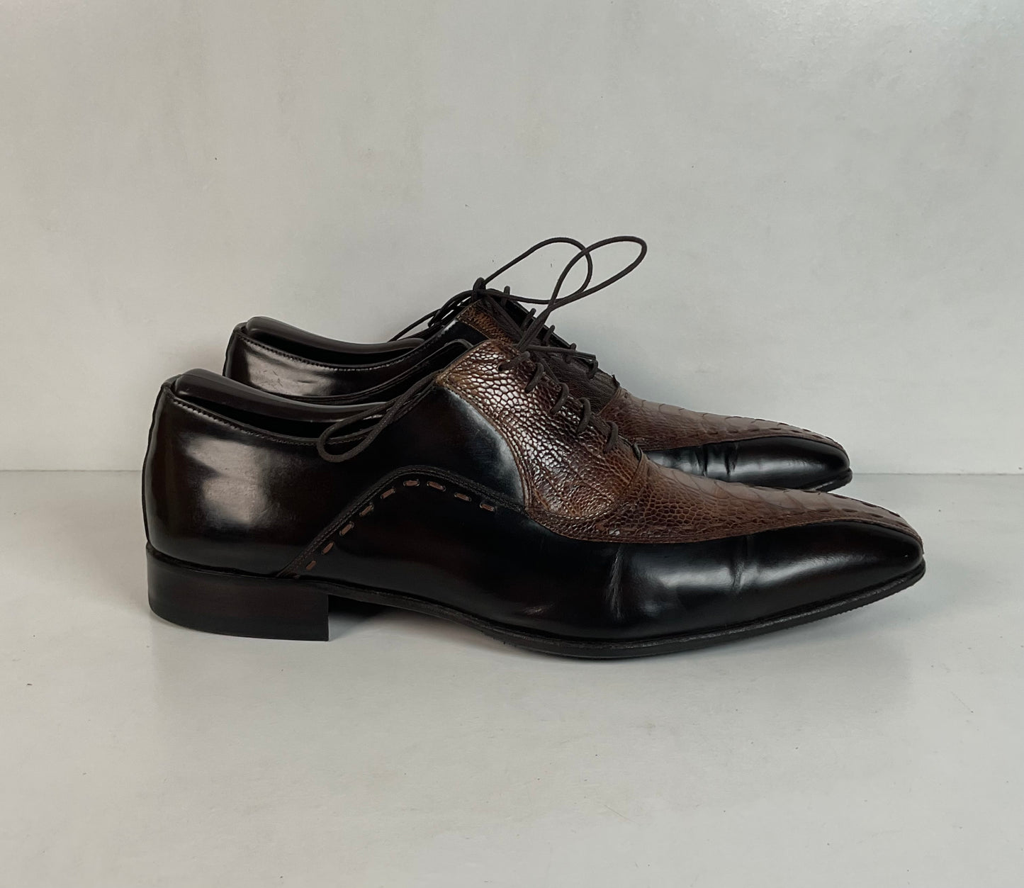 Mezlan Exotic Ostrich Leg Loafer Shoes 9.5 M Recrafted