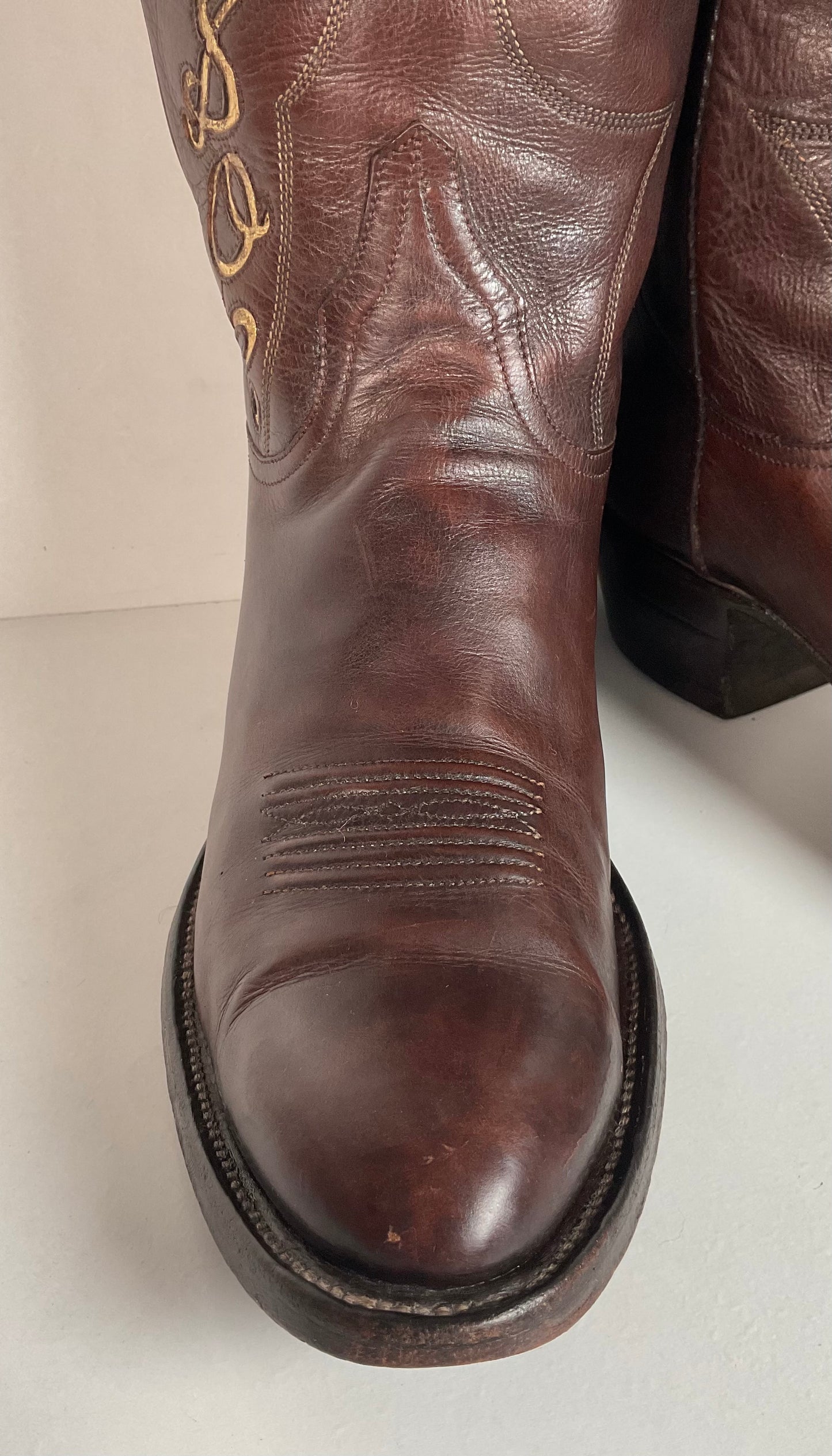 Vintage Rocky Carroll Custom Cowgirl Boots 8-8.5 Texas Americana