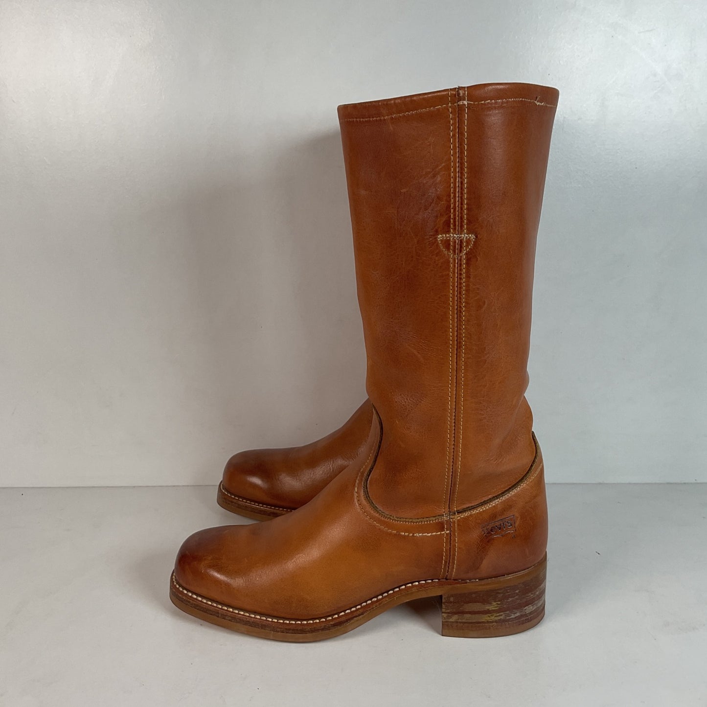 Vintage Levi’s Men’s Soft Leather Campus Boots 9.5 Chunky 70s USA Made
