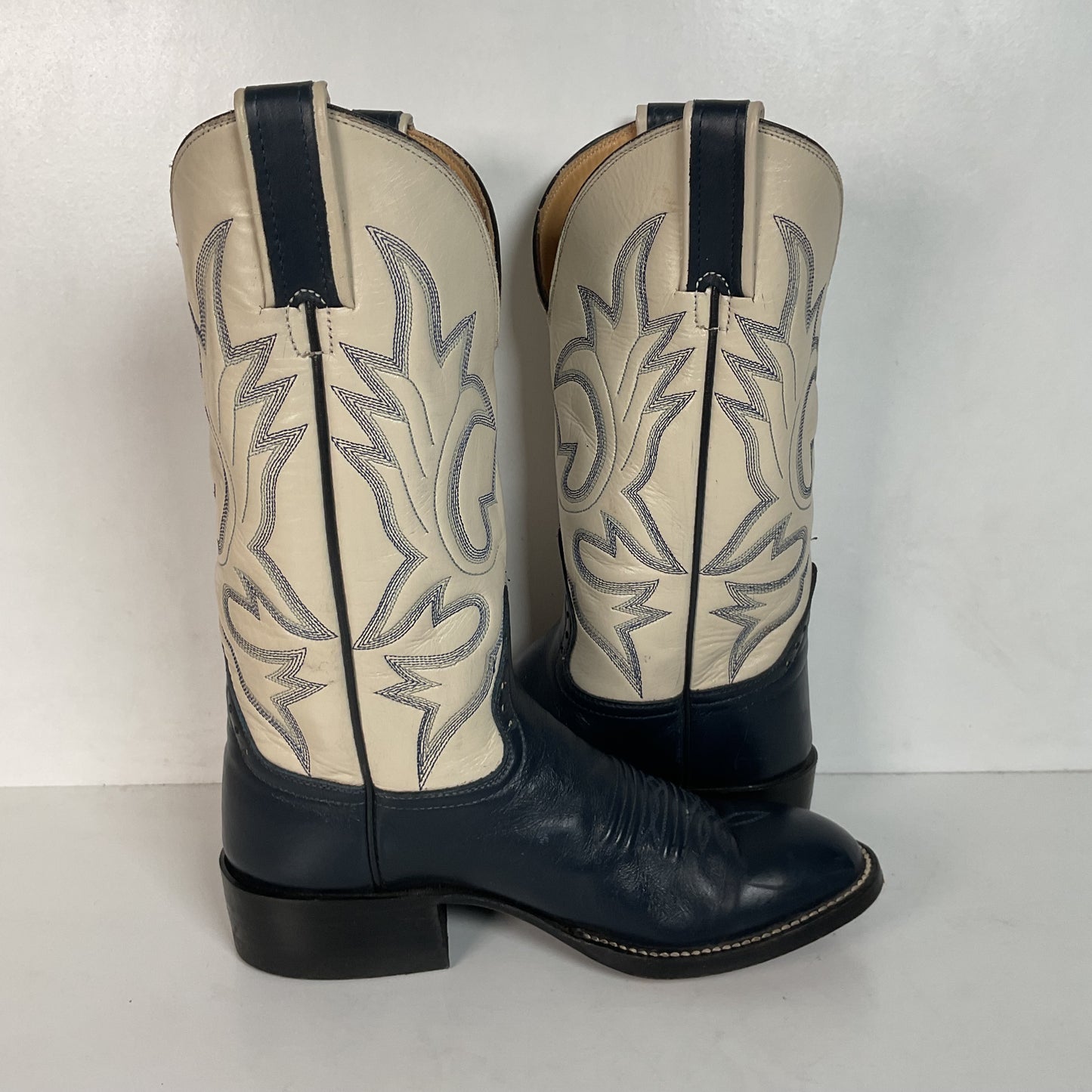 Honcho’s Navy Cowgirl Boots 6 C Custom USA Made