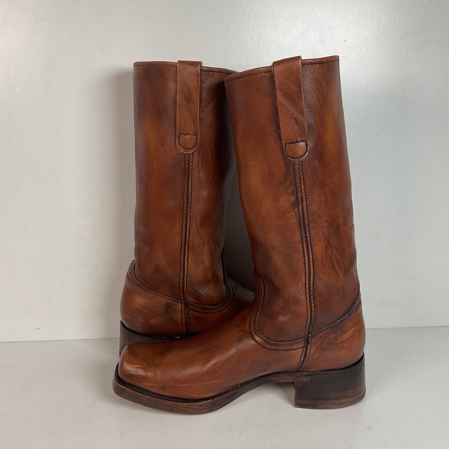 Vintage Sears Chunky Campus Boots 10.5 D USA Made Cutter Toe