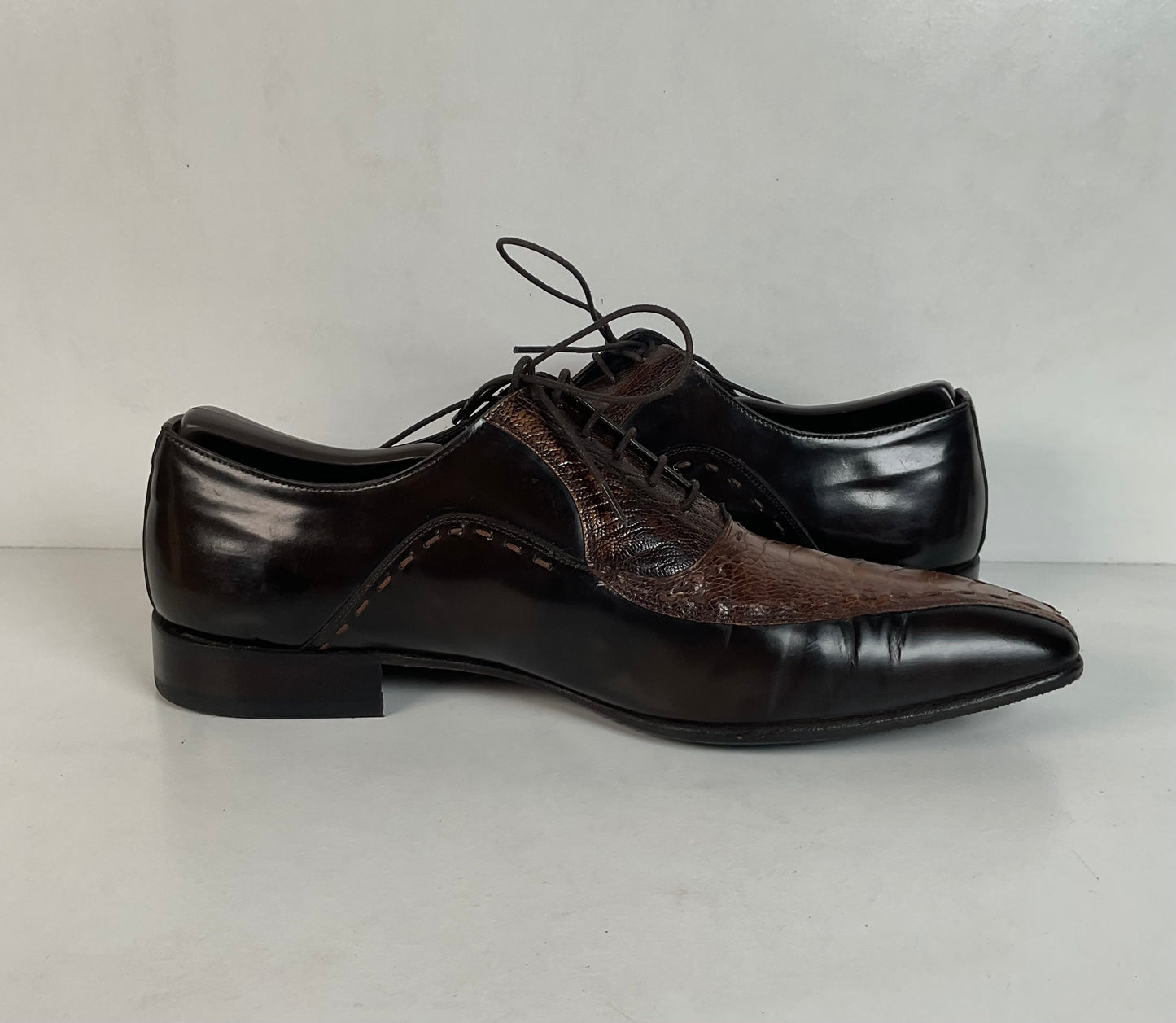 Mezlan Exotic Ostrich Leg Loafer Shoes 9.5 M Recrafted