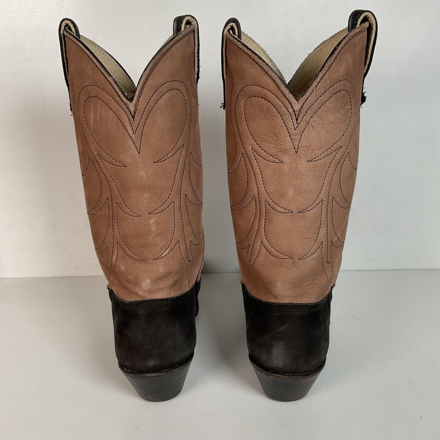 Stewart Fine Handmade Cowboy Boots 9 D Nubuck Suede Custom