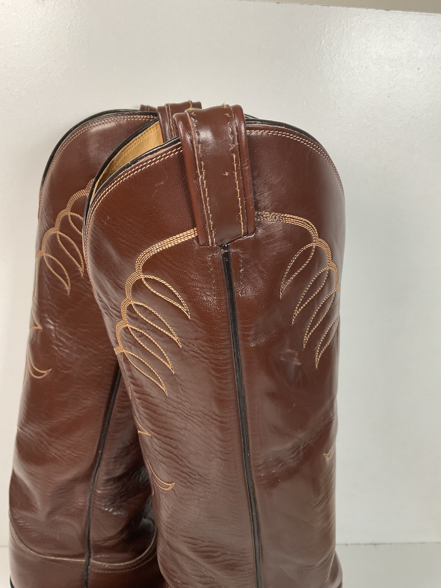 Vintage 1960s Tony Lama Tall Buckaroo Boots 9.5 D Gold Label