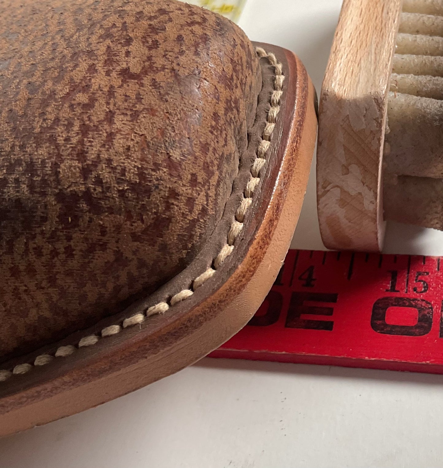 Olathe Pig Skin Suede Cowboy Boots 18 B (Narrow) Rough Out Custom