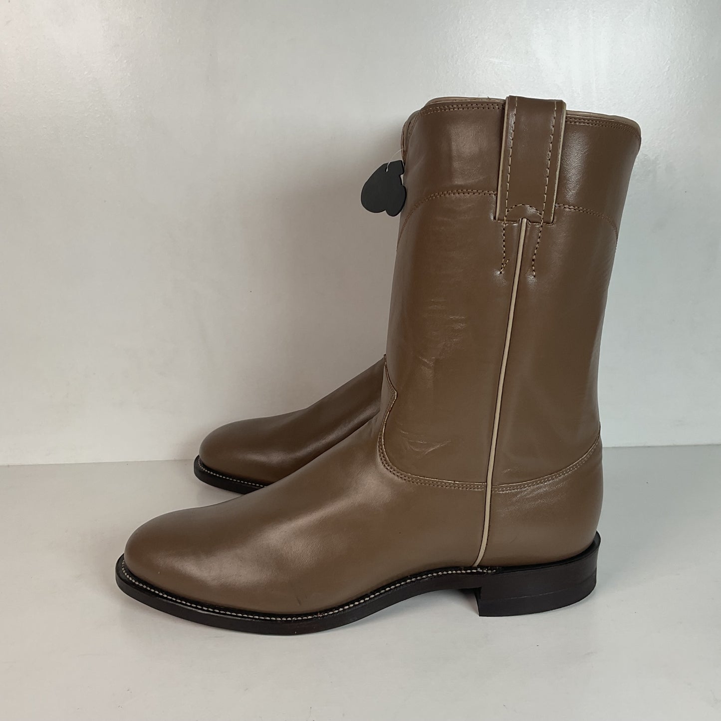 Justin Men’s Taupe Grey Roper Boots 9 D USA Made