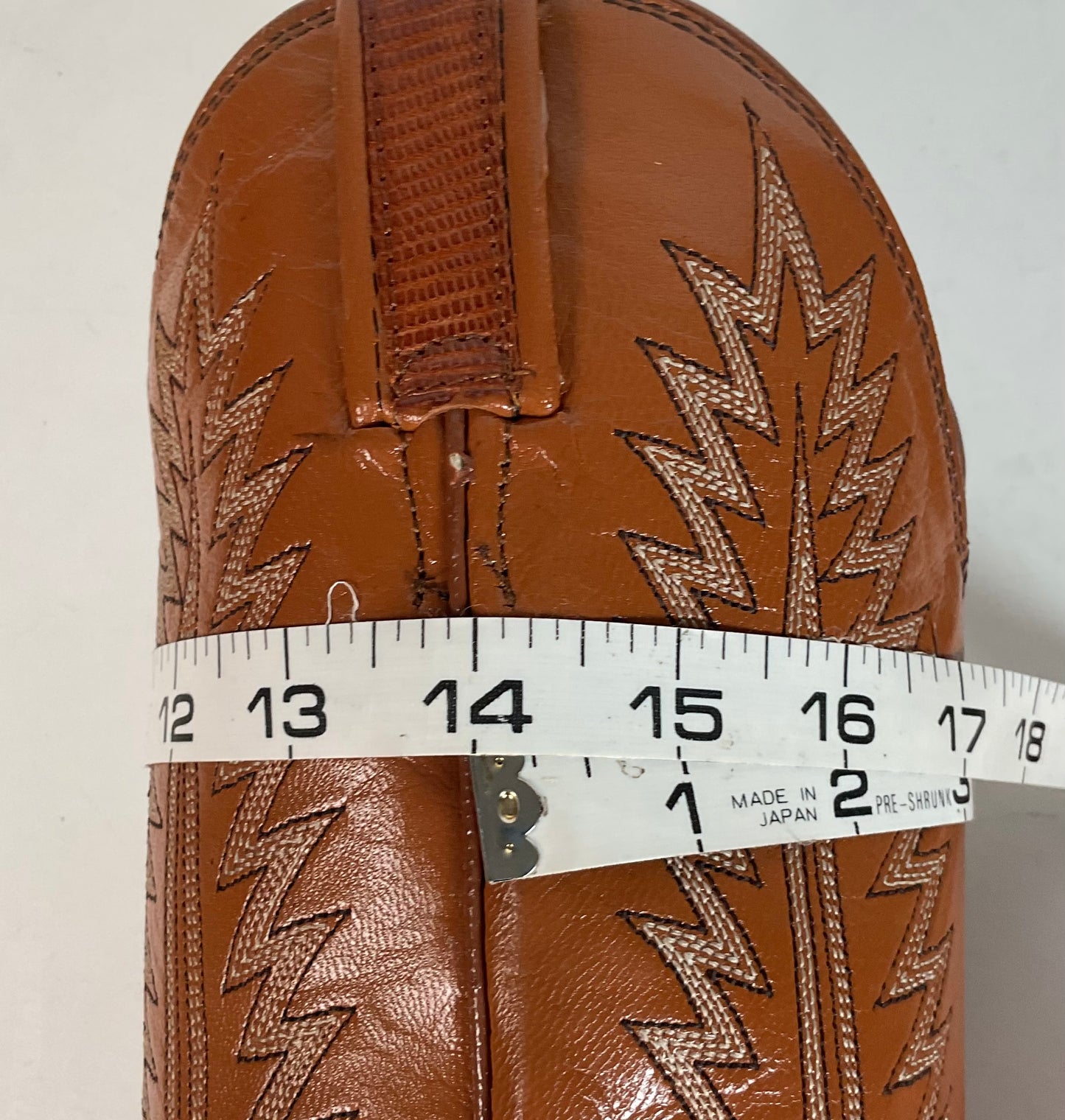 Vintage Dan Post Peanut Brittle Lizard Cowboy Boots 8 D Old Label
