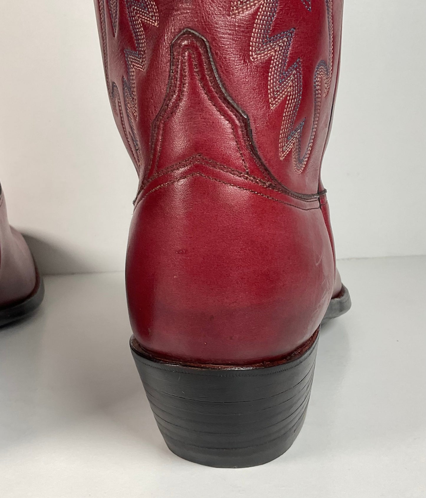 Vintage Lucchese San Antonio Cowboy Boots | Burgundy | Men’s 9 D