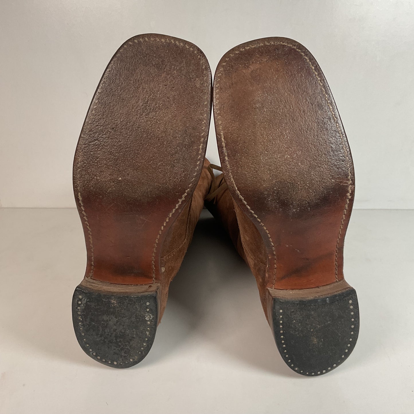 Vintage 1960s Men’s Suede Lace Up Snake Boots 12 D USA Made