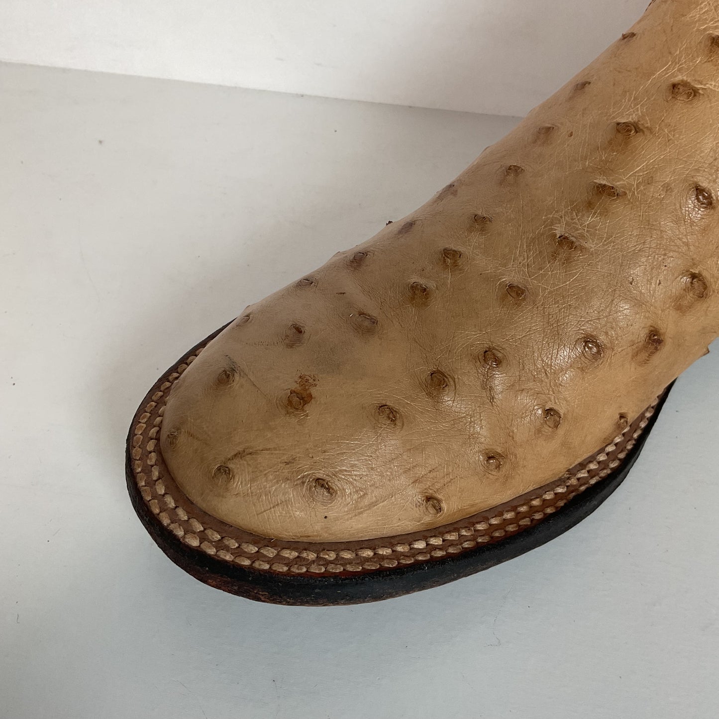 Anderson Bean Ostrich Quill Roper Boots Men’s 8 B | Women’s 9 Exotic USA Made