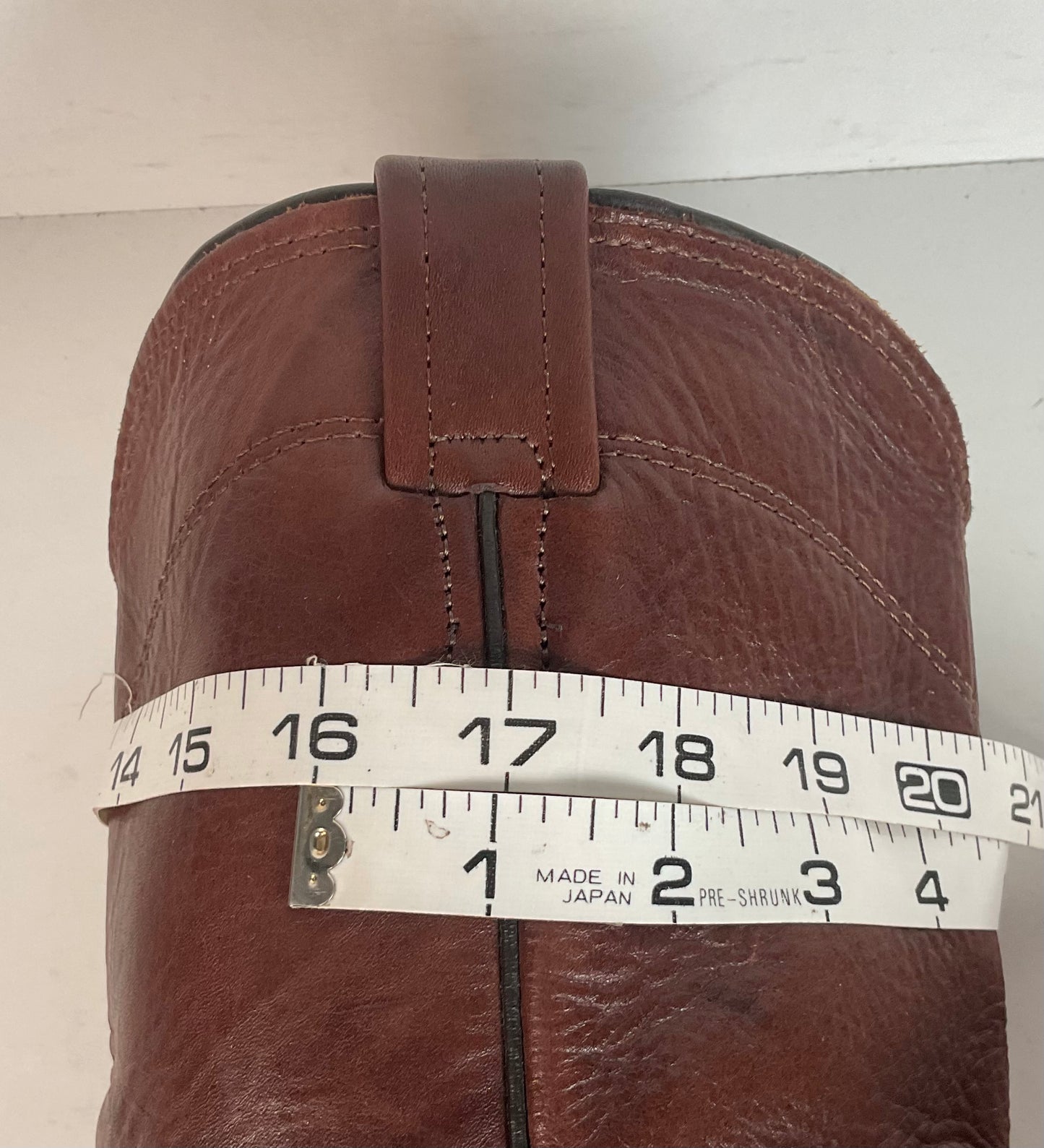 Vintage Larry Mahan Smooth Ostrich Roper Boots 12 D Exotic