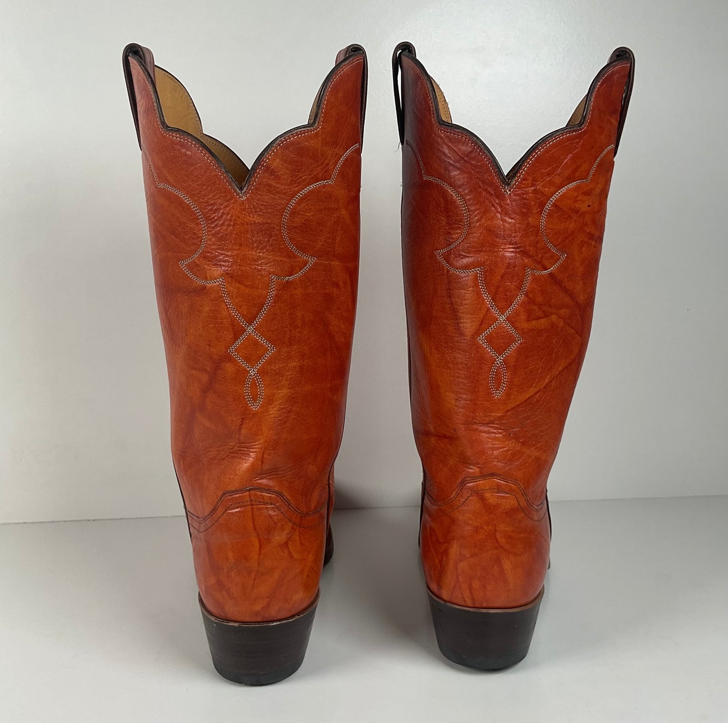 Vintage Justin Cowboy Boots | Chocolate Cow | USA Made | Men’s 10.5 D