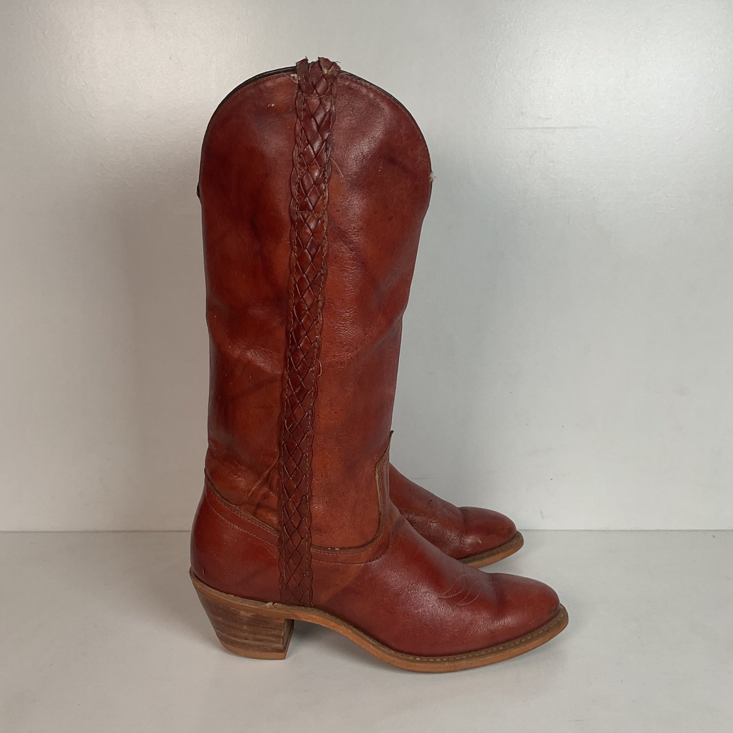 Vintage Capezio Braided Shooter Boots 6.5 M USA Made Campus Riding