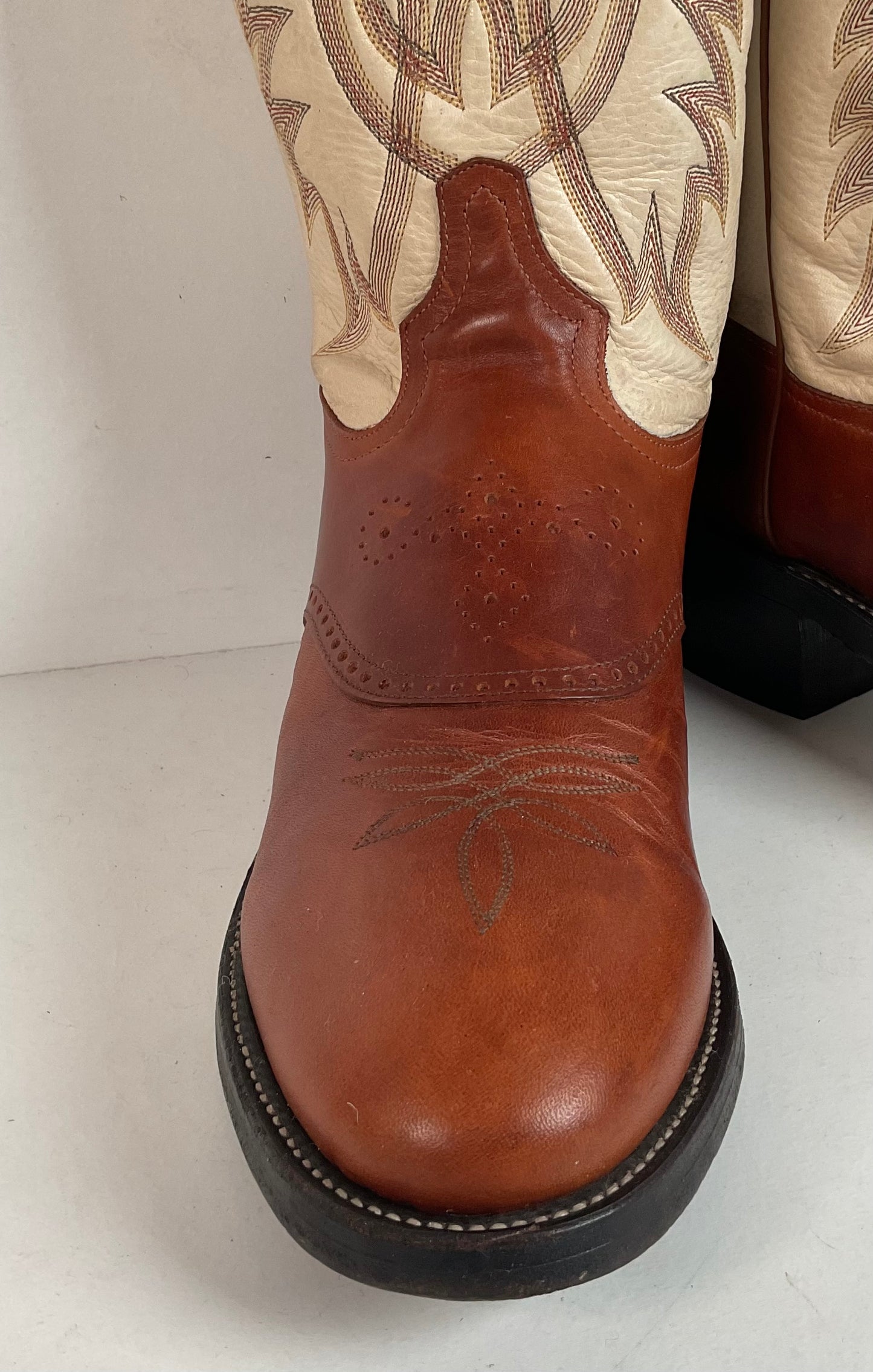 Tony Lama Buckaroo Cowboy Boots 12 D USA Made Sunset Renegade