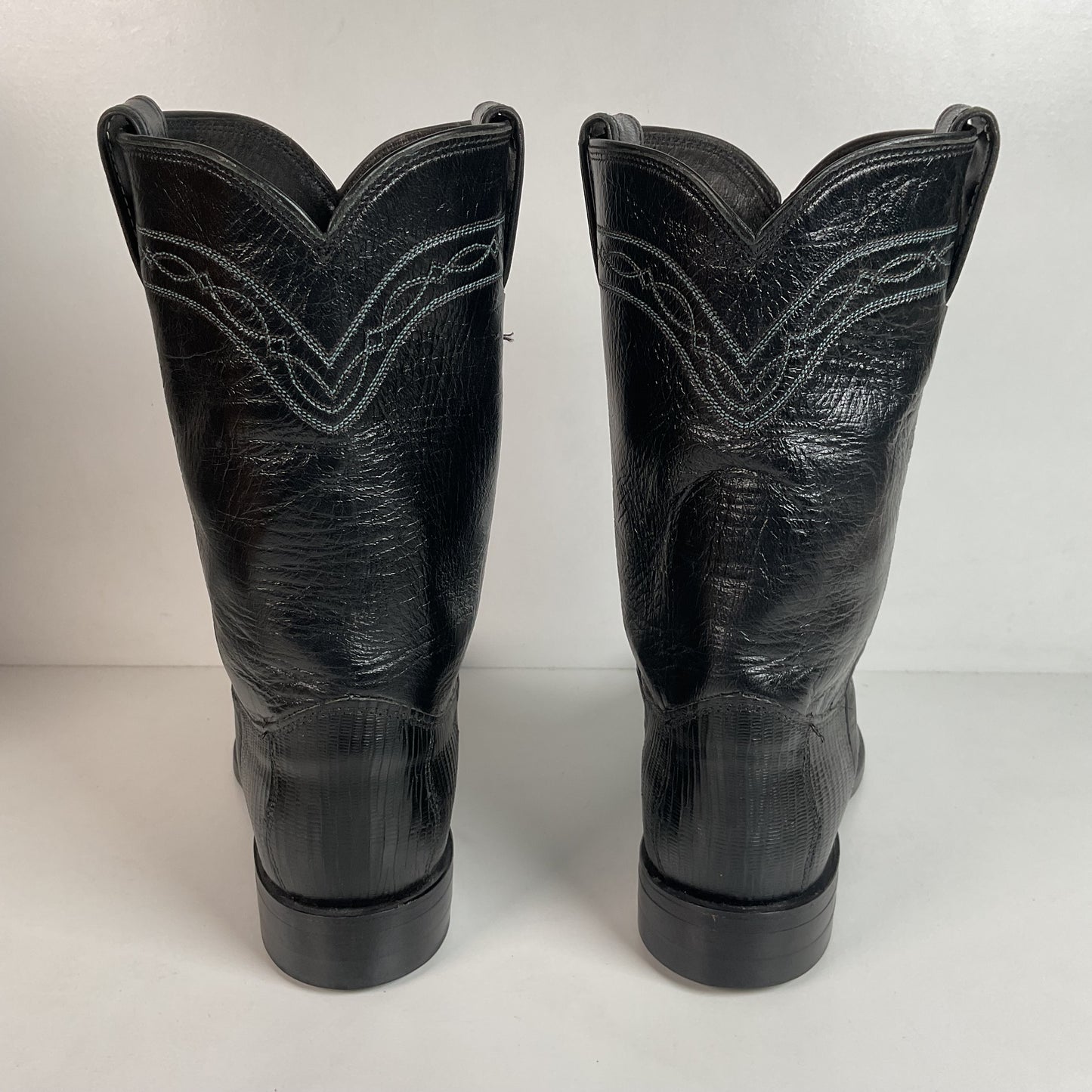 Justin Teju Lizard Cowboy Roper Boots 8 D USA Made