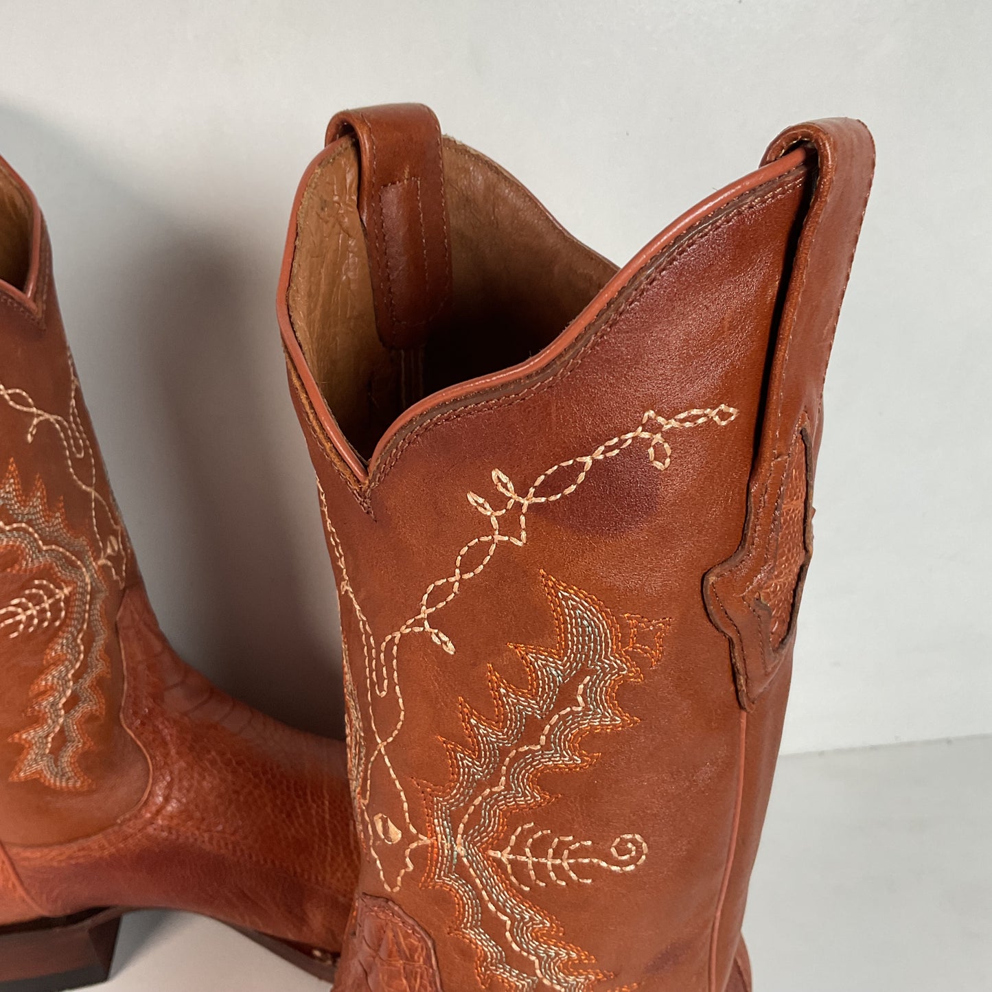 Lucchese for Resistol Ranch Ostrich Leg Roper Boots Men’s 10 B Exotic