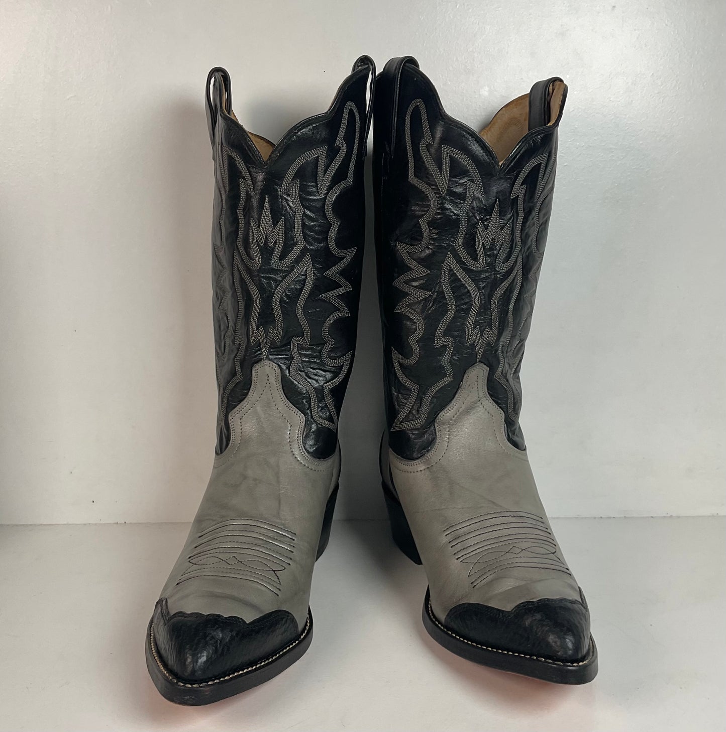 Vintage Imperial Shark Skin Cowboy Boots 10.5 D USA Made Triad
