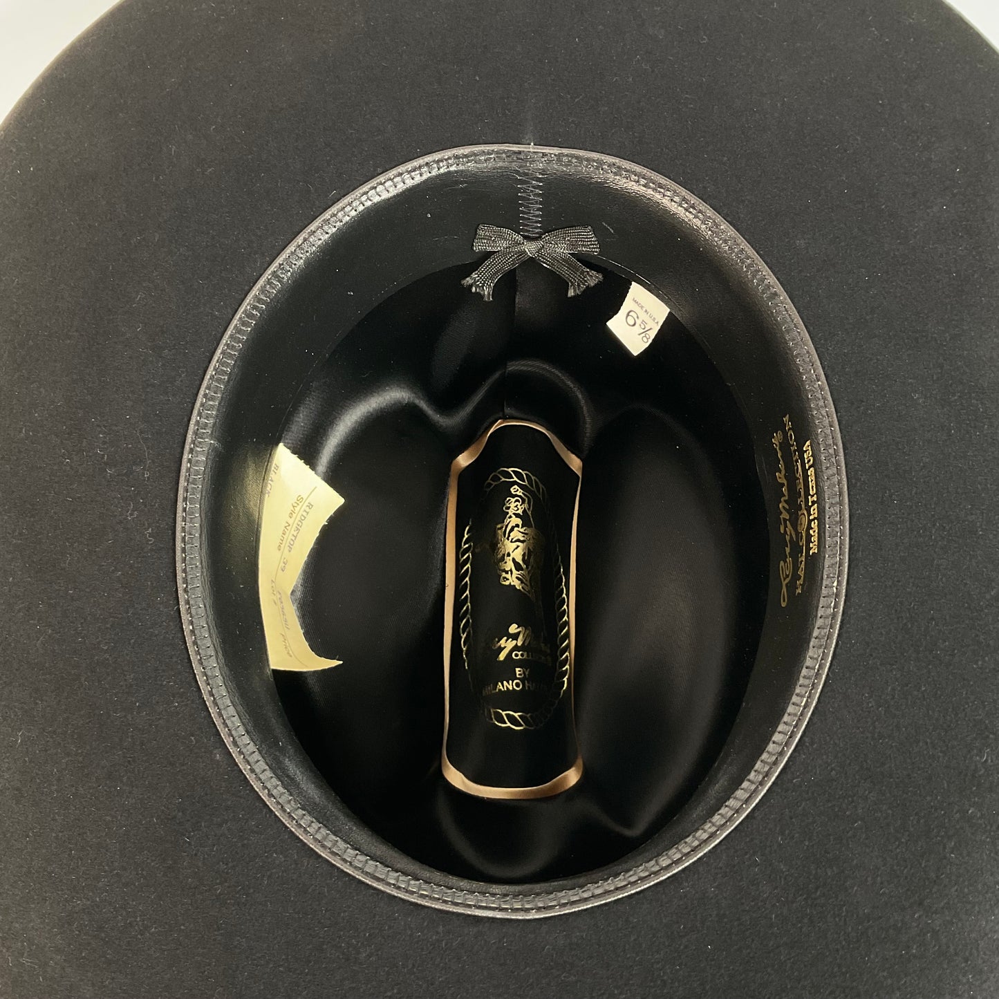 Vintage Milano Larry Mahan Cowboy Hat 6 5/8 Ridgetop Black 5X USA Made