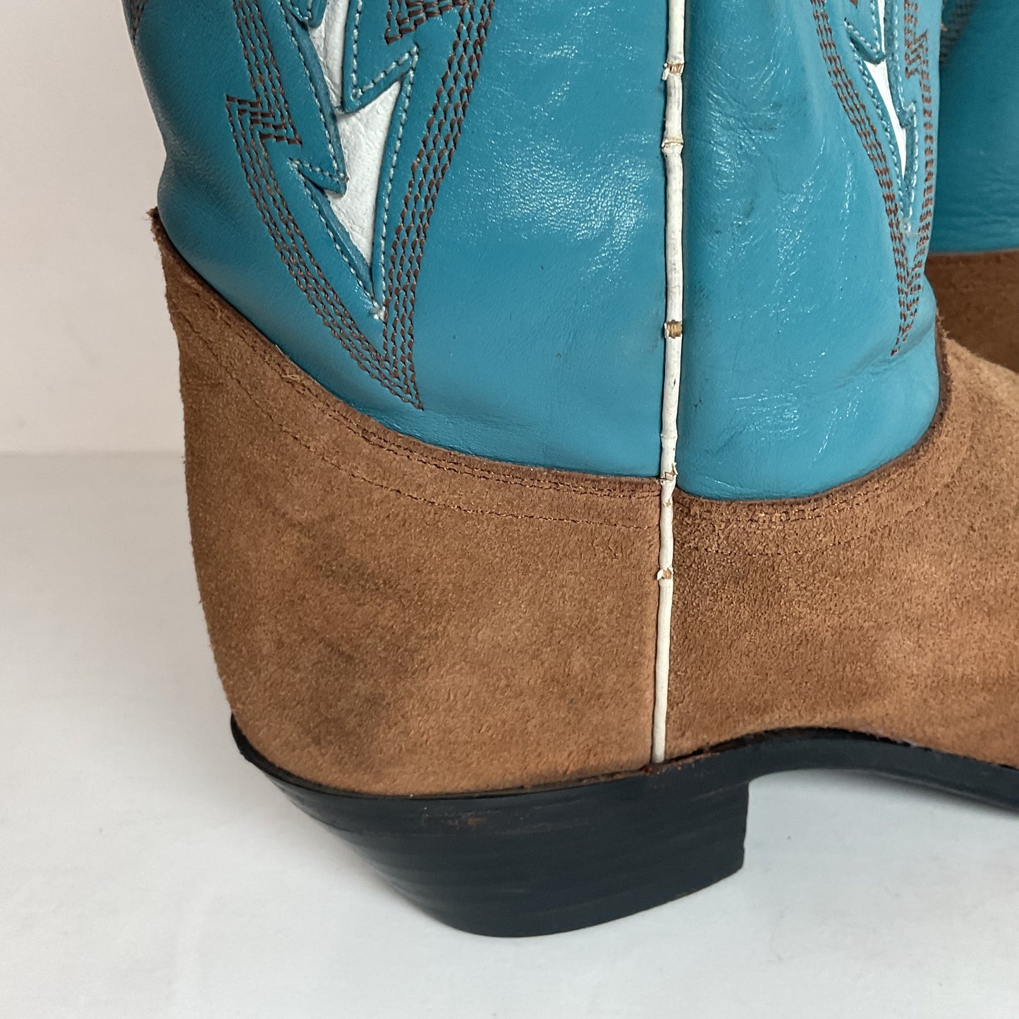 Dan Post Pee Wee Suede Cowgirl Boots 8 M Rough Out Suede